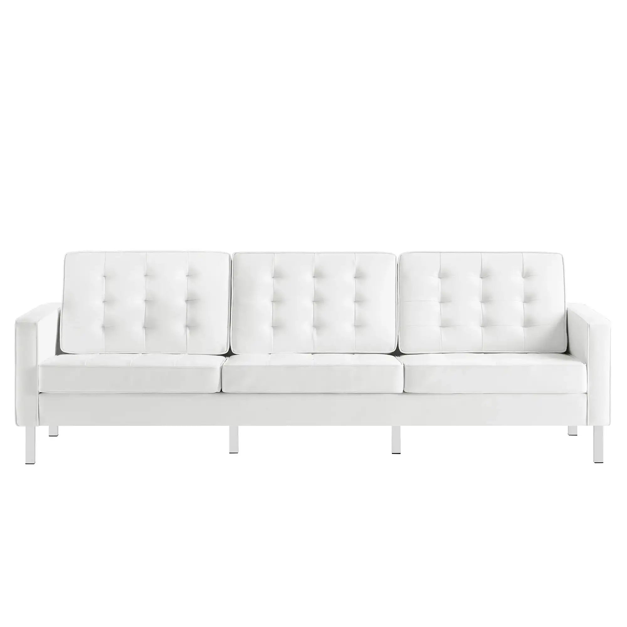 Loft Tufted Vegan Leather Sofa by Modway - Best Buy Furniture