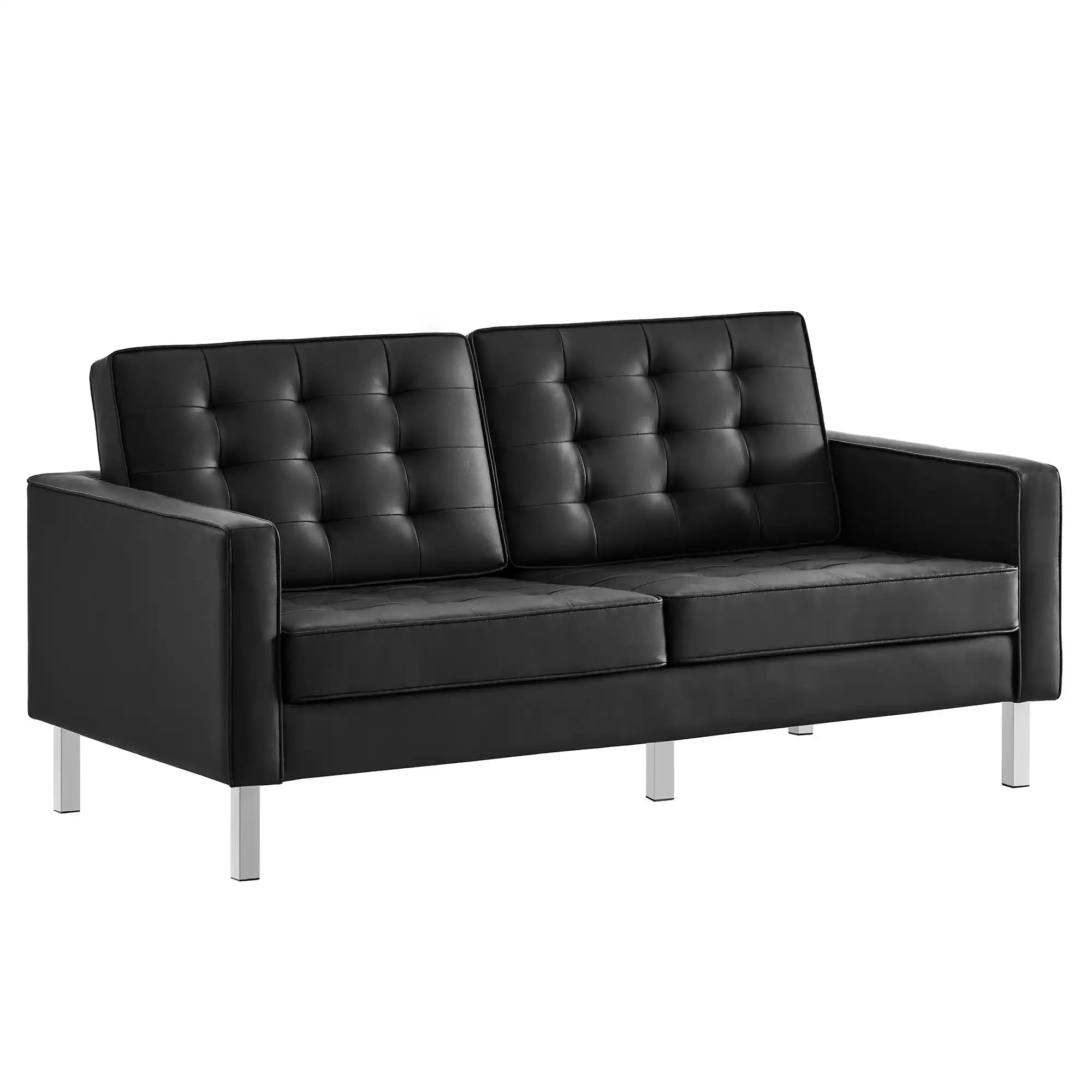 Loft 2-Piece Tufted Vegan Leather Furniture Set by Modway - Best Buy Furniture