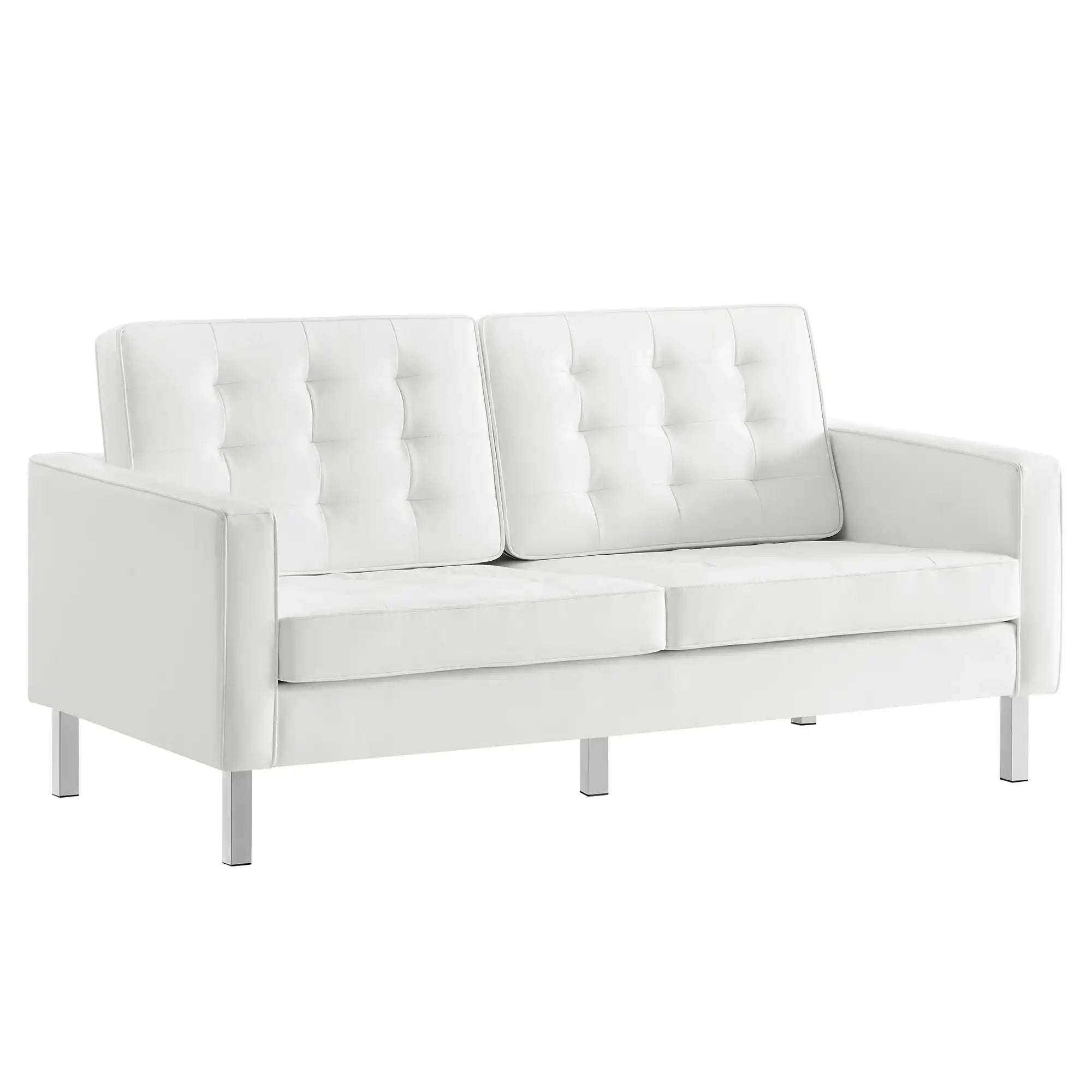 Loft Tufted Vegan Leather Loveseat by Modway - Best Buy Furniture