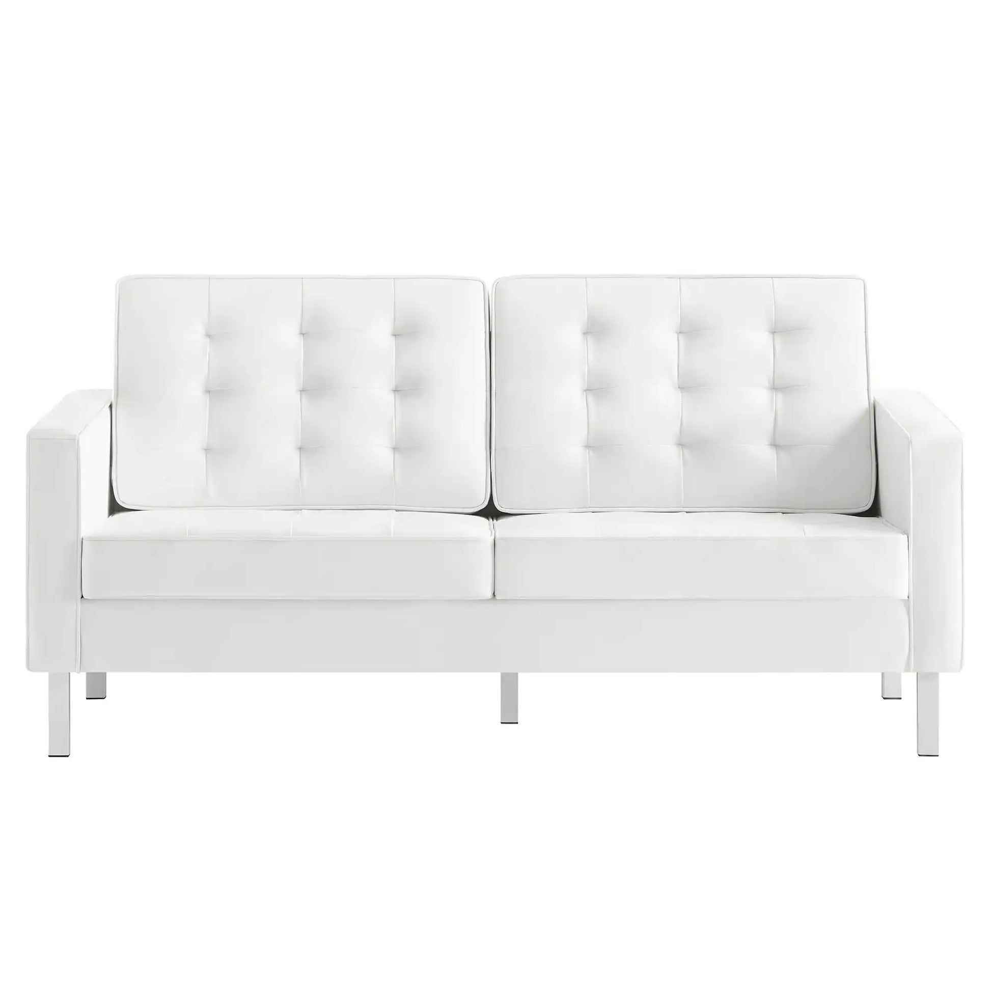 Loft Tufted Vegan Leather Loveseat by Modway - Best Buy Furniture