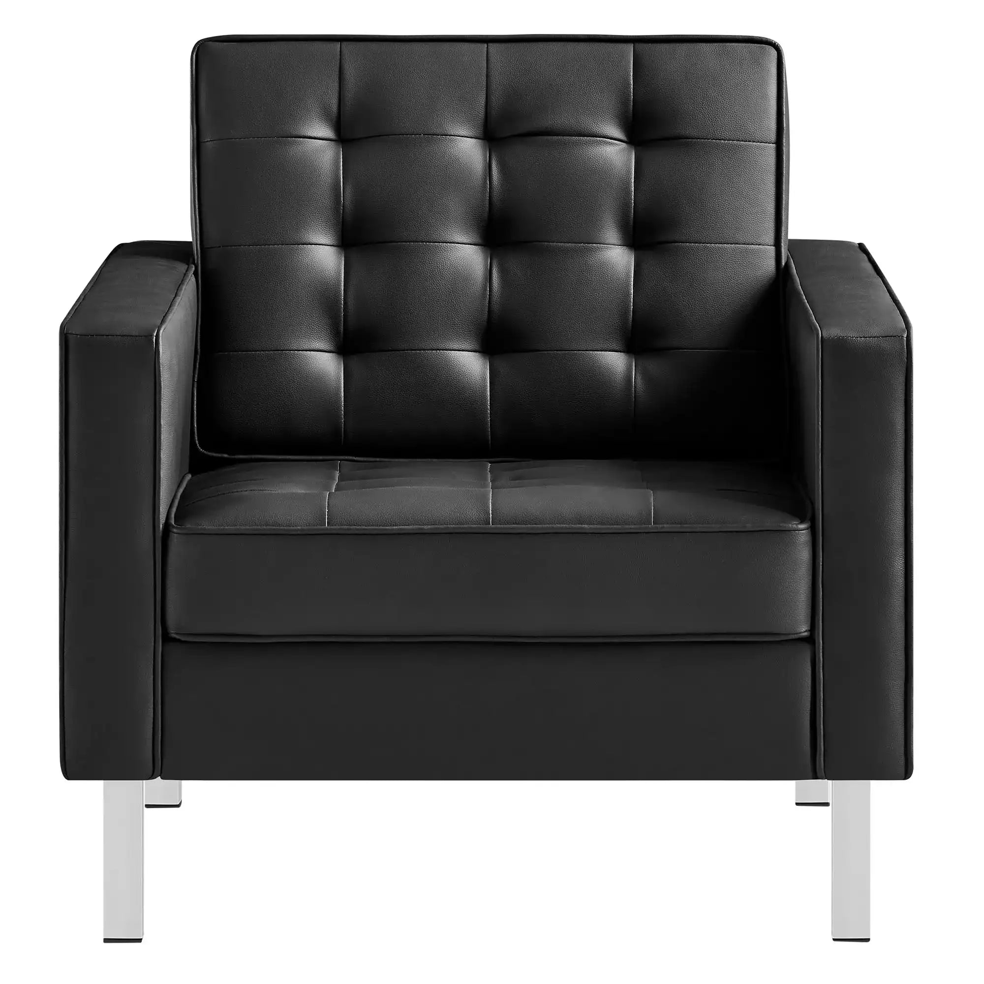 Loft Tufted Vegan Leather Armchair - Best Buy Furniture