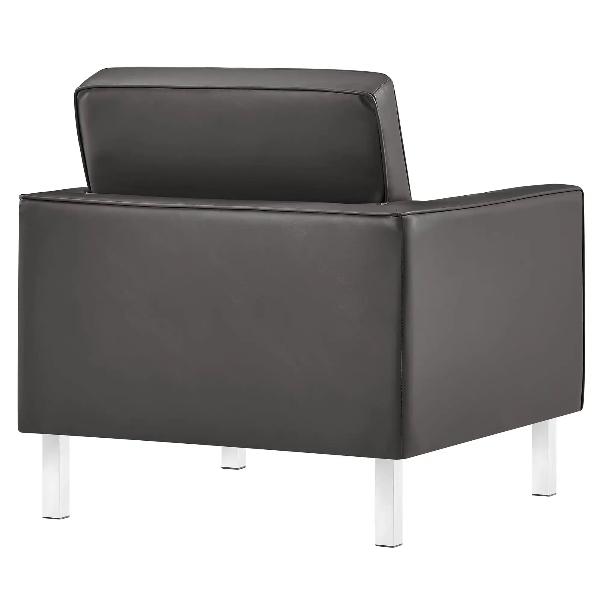Loft Tufted Vegan Leather Armchair and Ottoman Set by Modway - Best Buy Furniture