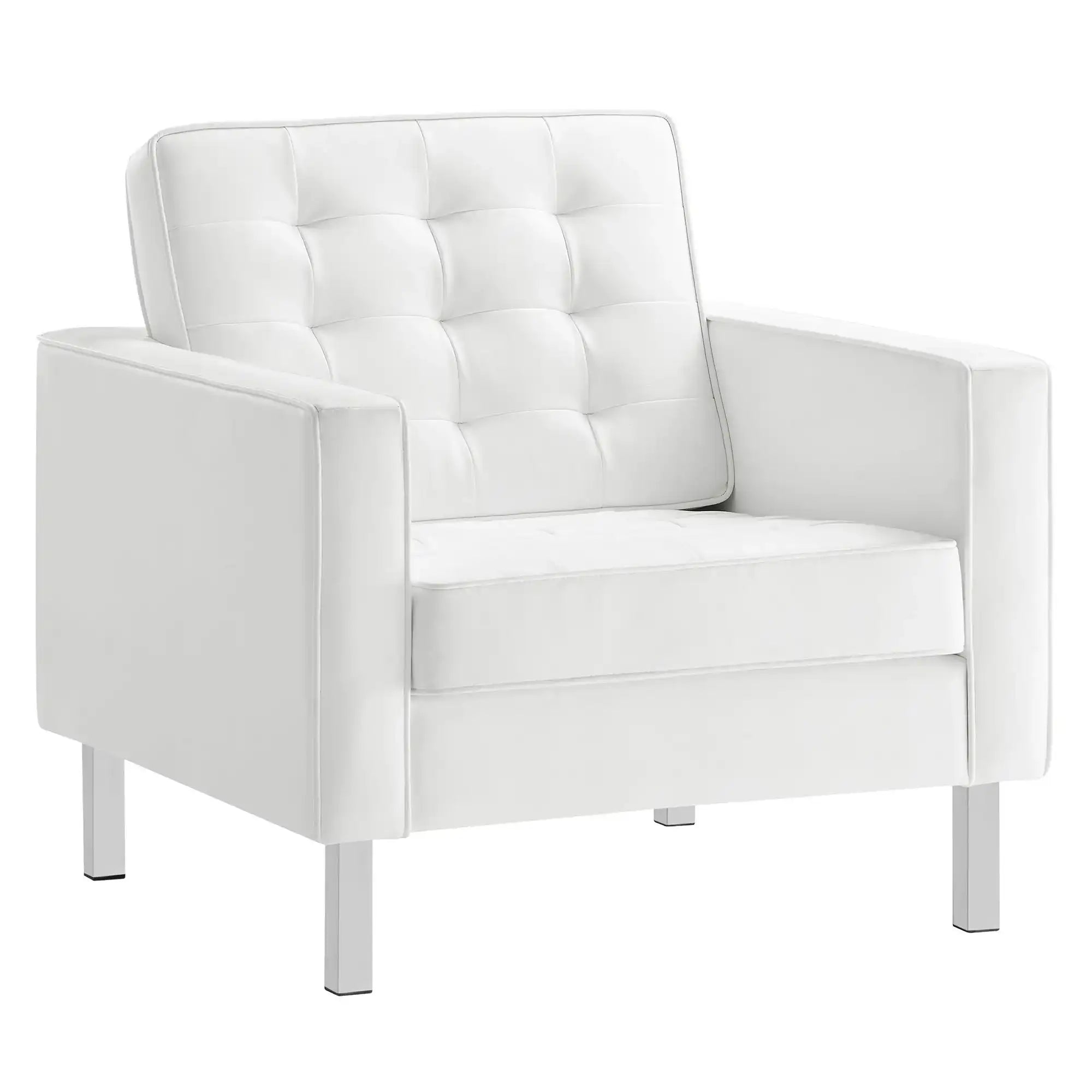 Loft Tufted Vegan Leather Armchair - Best Buy Furniture