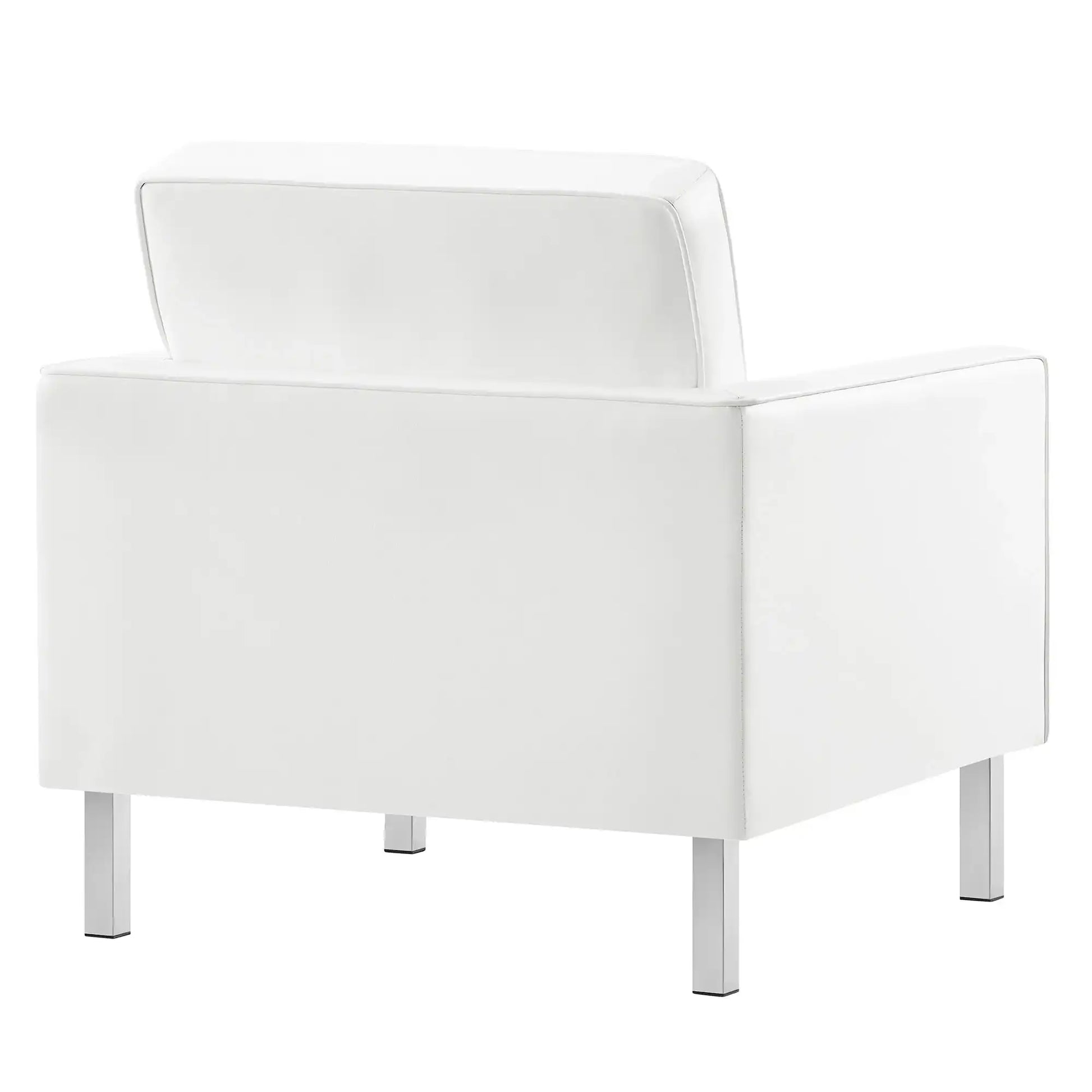 Loft Tufted Vegan Leather Armchair and Ottoman Set by Modway - Best Buy Furniture