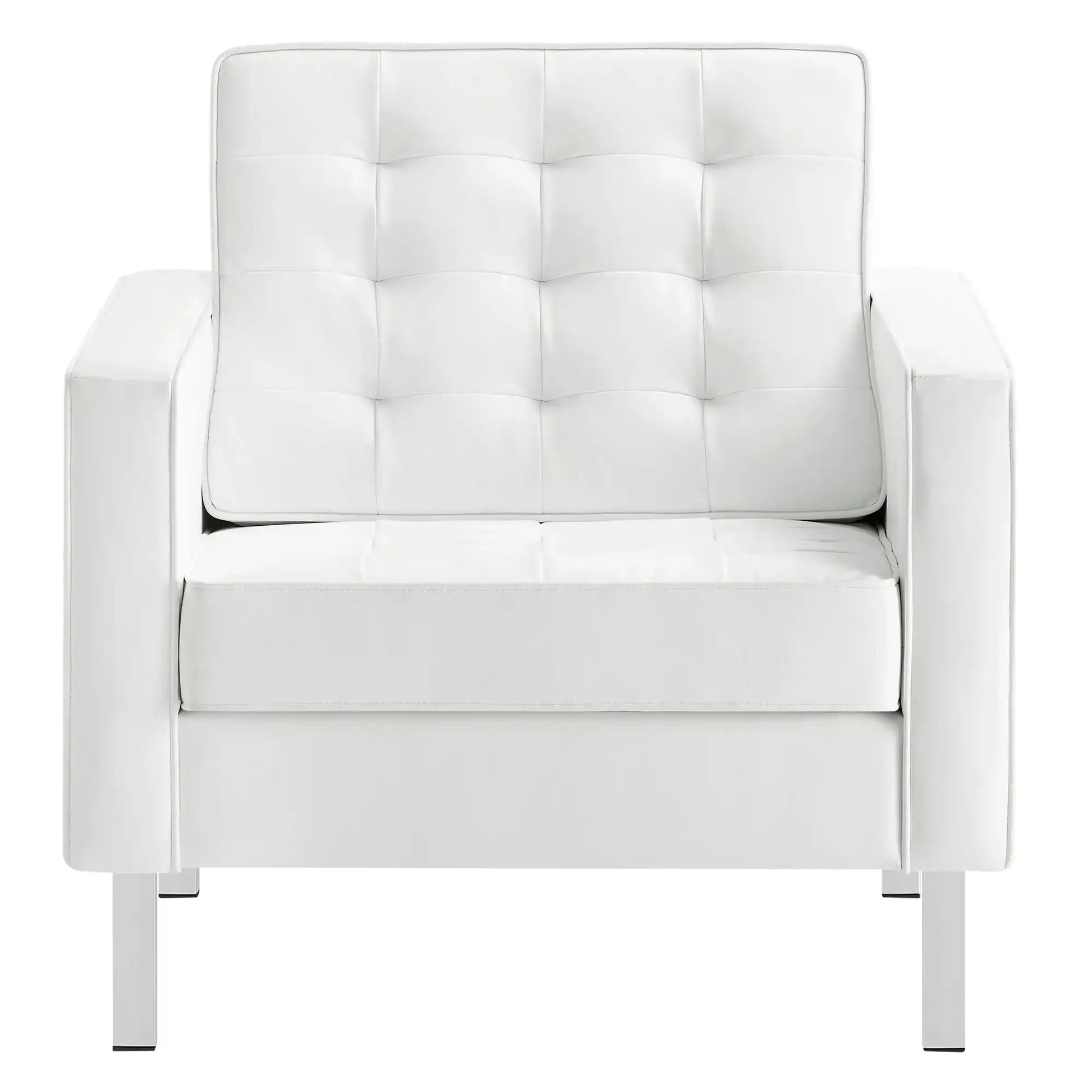 Loft Tufted Vegan Leather Armchair - Best Buy Furniture