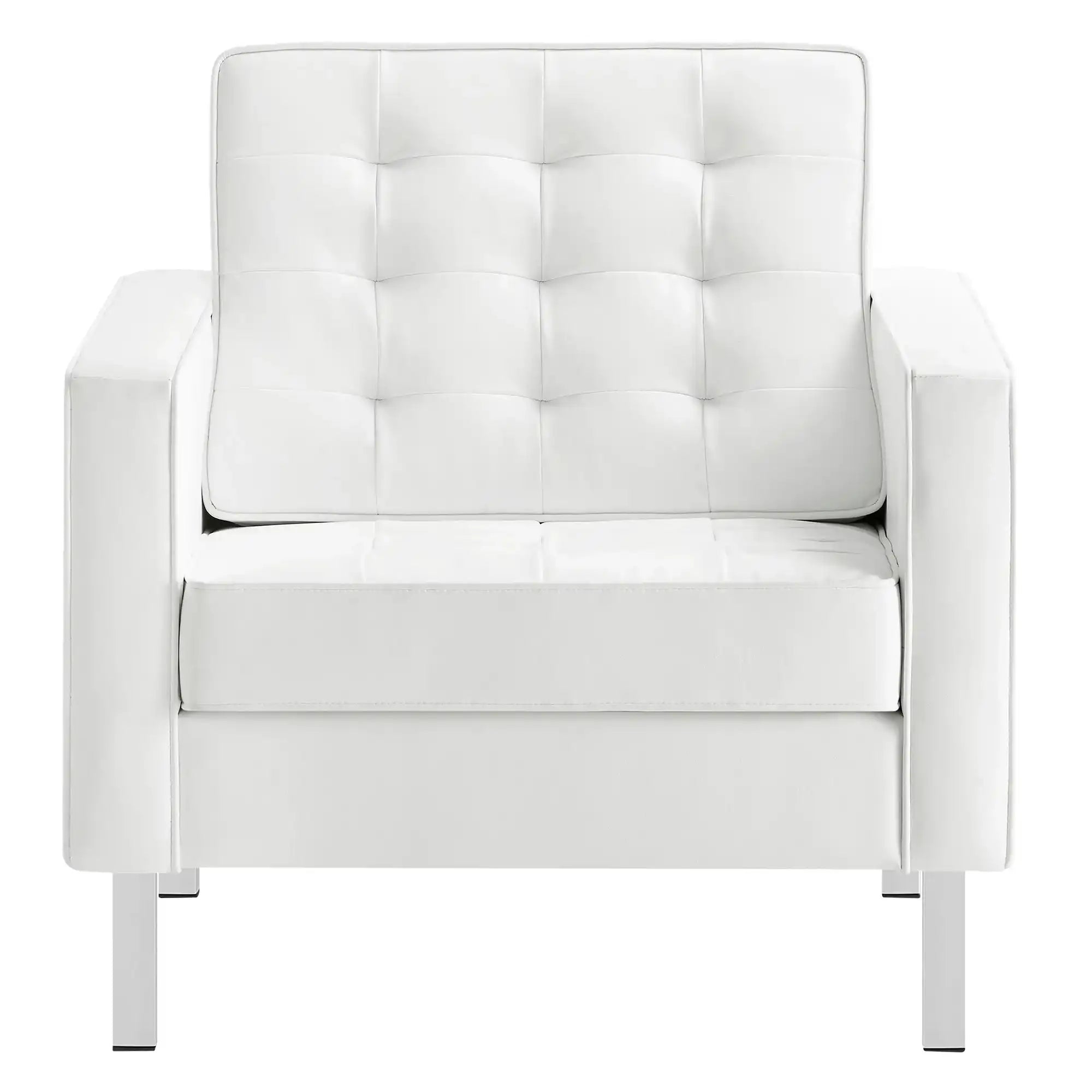 Loft Tufted Vegan Leather Armchair - Best Buy Furniture