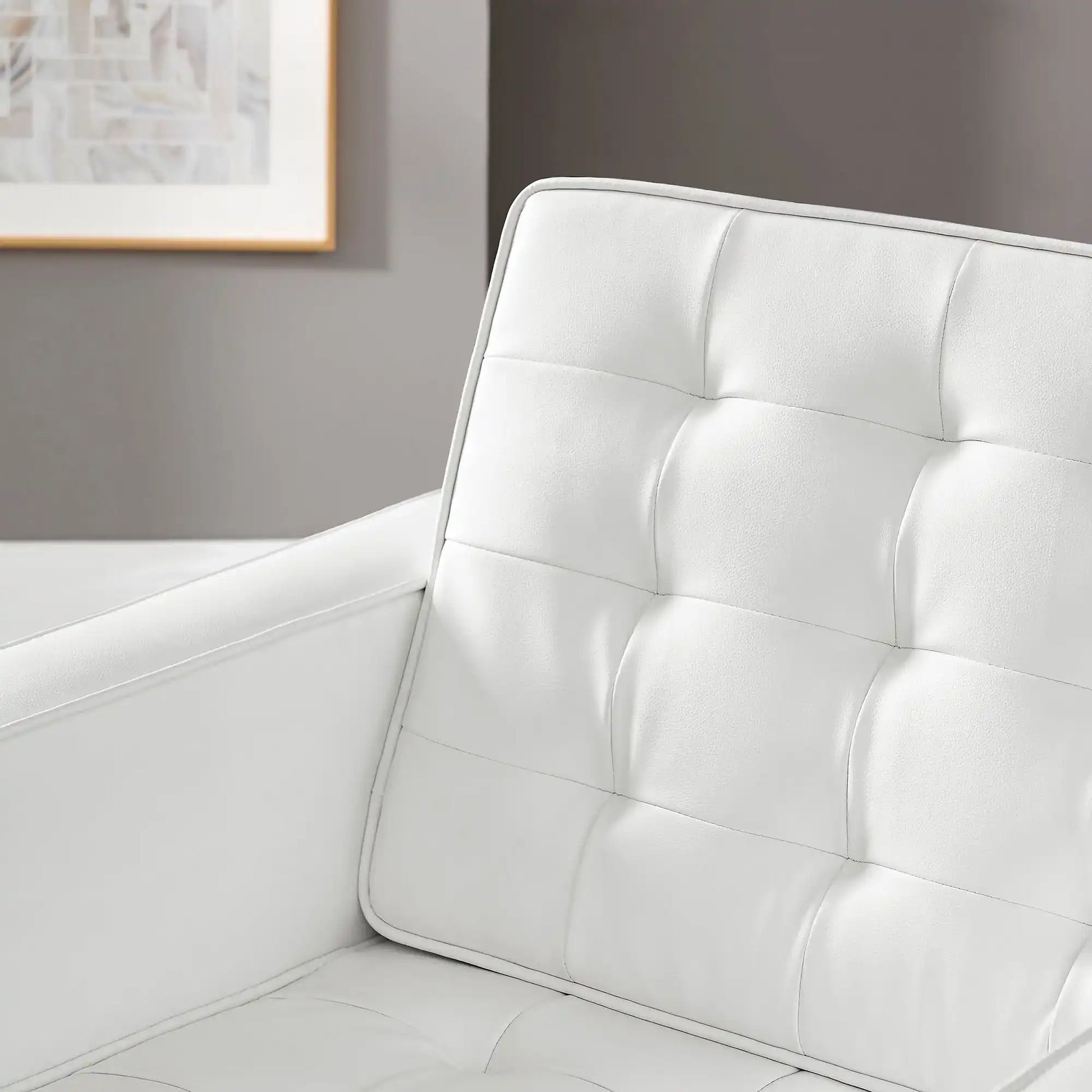 Loft Tufted Vegan Leather Armchair - Best Buy Furniture