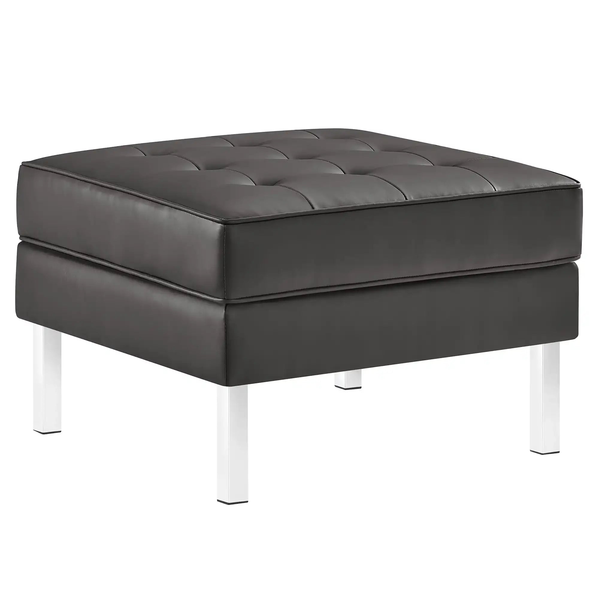 Loft Tufted Vegan Leather Armchair and Ottoman Set by Modway - Best Buy Furniture