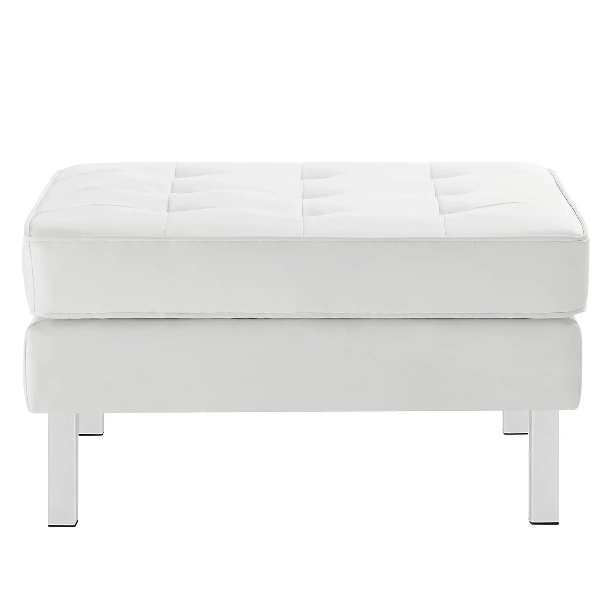 Loft Tufted Vegan Leather Ottoman by Modway - Best Buy Furniture