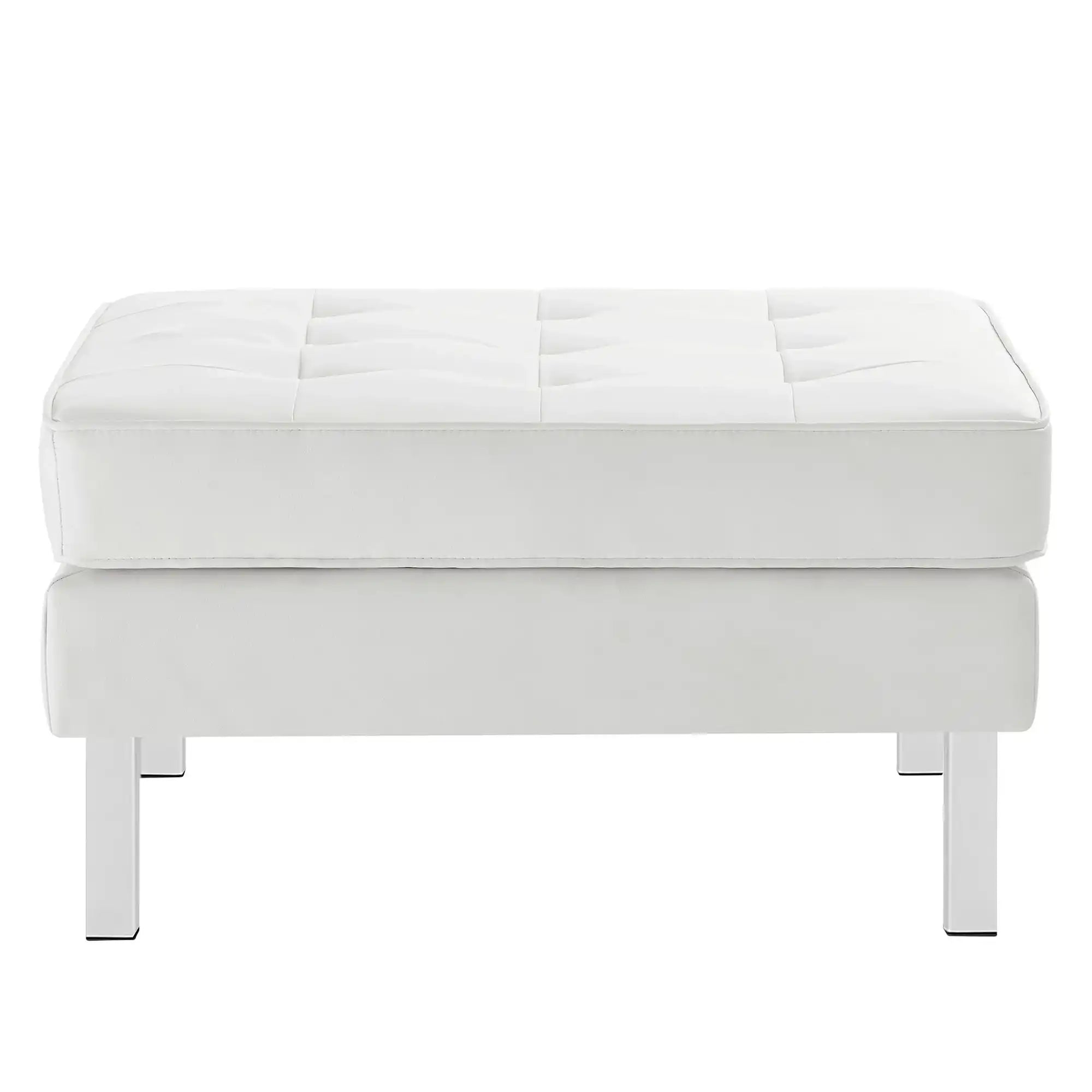 Loft Tufted Vegan Leather Ottoman by Modway - Best Buy Furniture