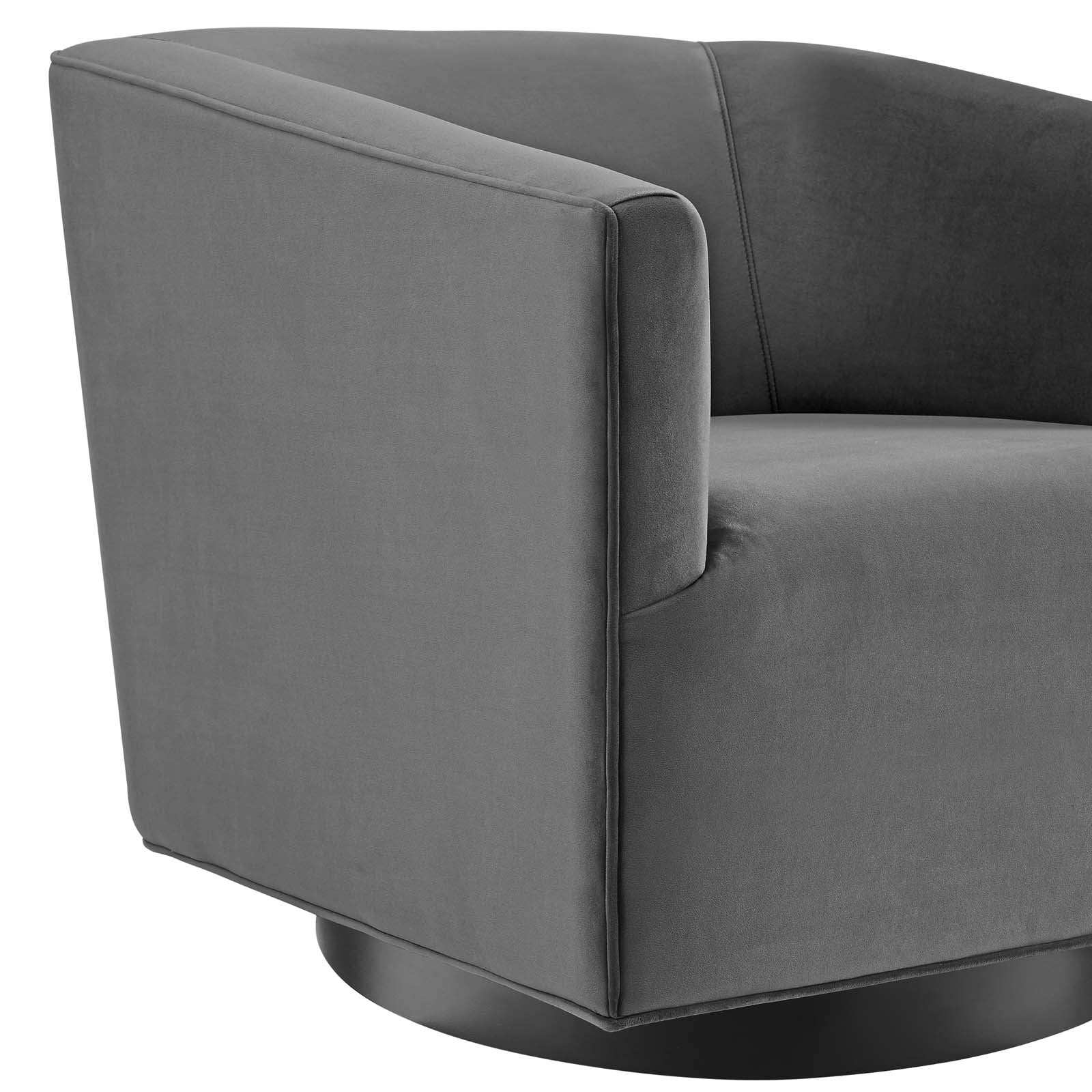 Twist Accent Lounge Performance Velvet Swivel Chair - Best Buy Furniture