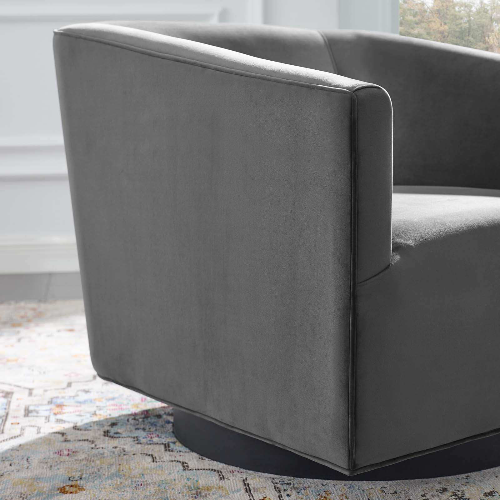 Twist Accent Lounge Performance Velvet Swivel Chair - Best Buy Furniture