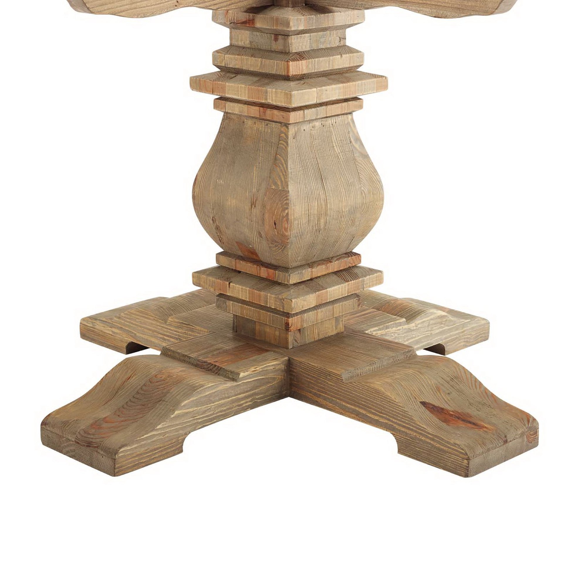 Column 47" Round Pine Wood Dining Table by Modway - Best Buy Furniture
