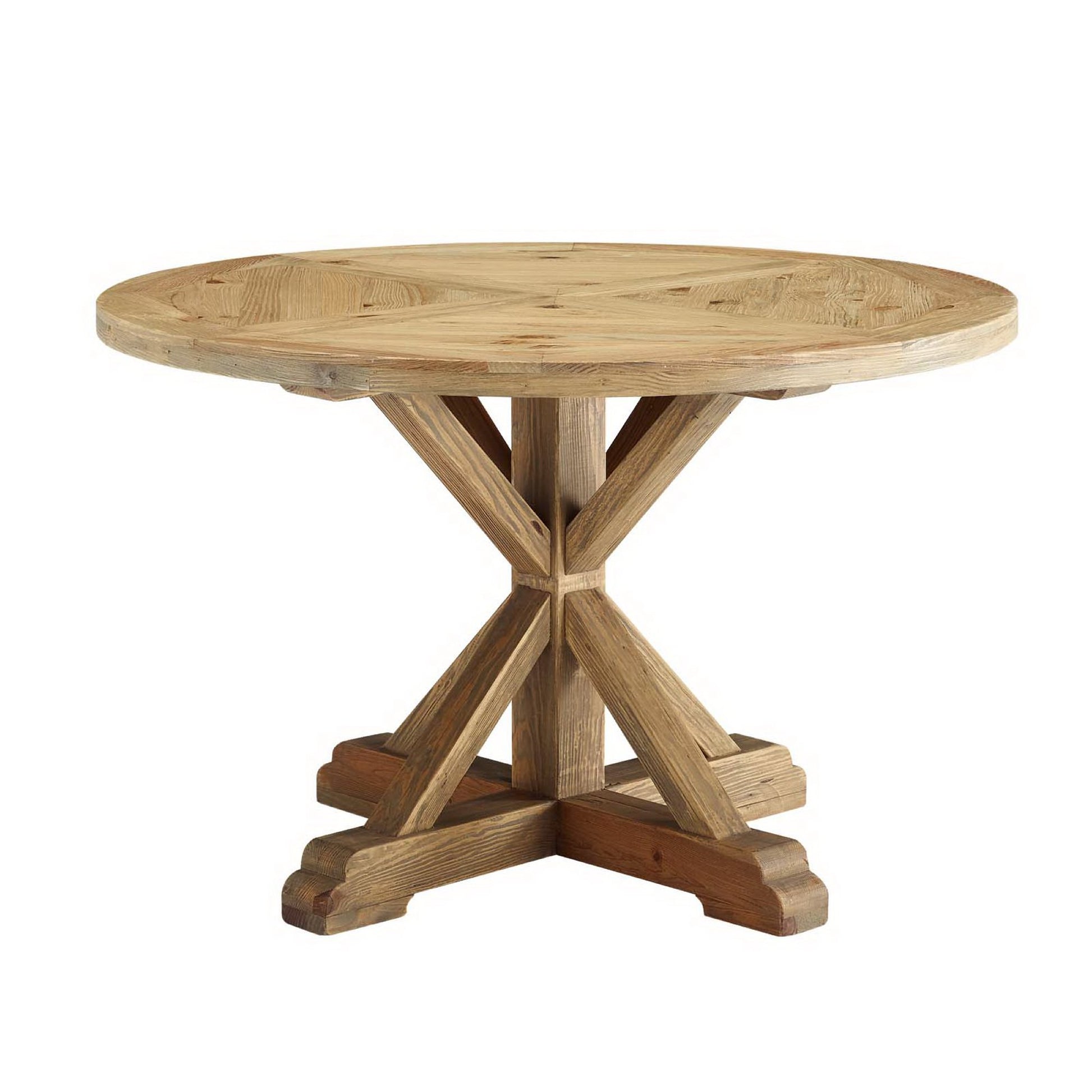 Stitch 47" Round Pine Wood Dining Table by Modway - Best Buy Furniture