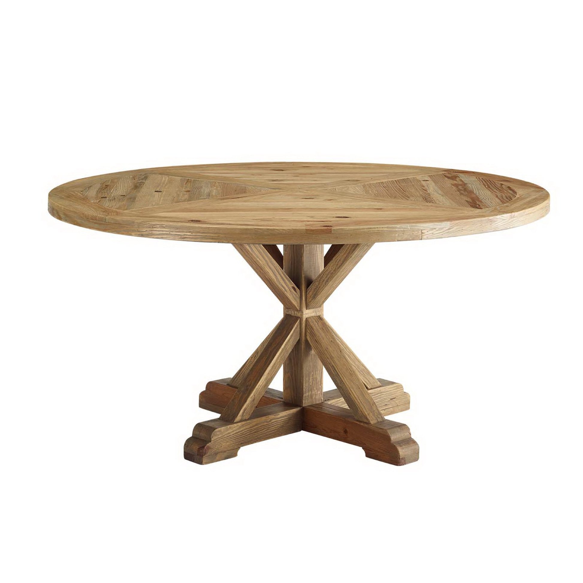 Stitch 59" Round Pine Wood Dining Table by Modway - Best Buy Furniture