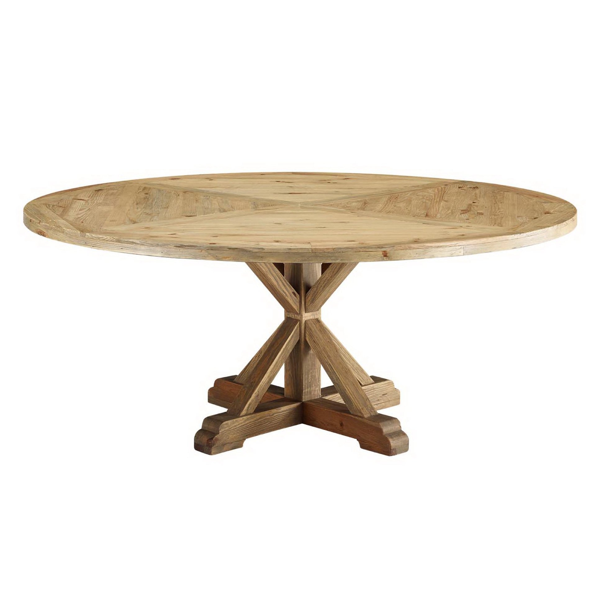 Stitch 71" Round Pine Wood Dining Table by Modway - Best Buy Furniture