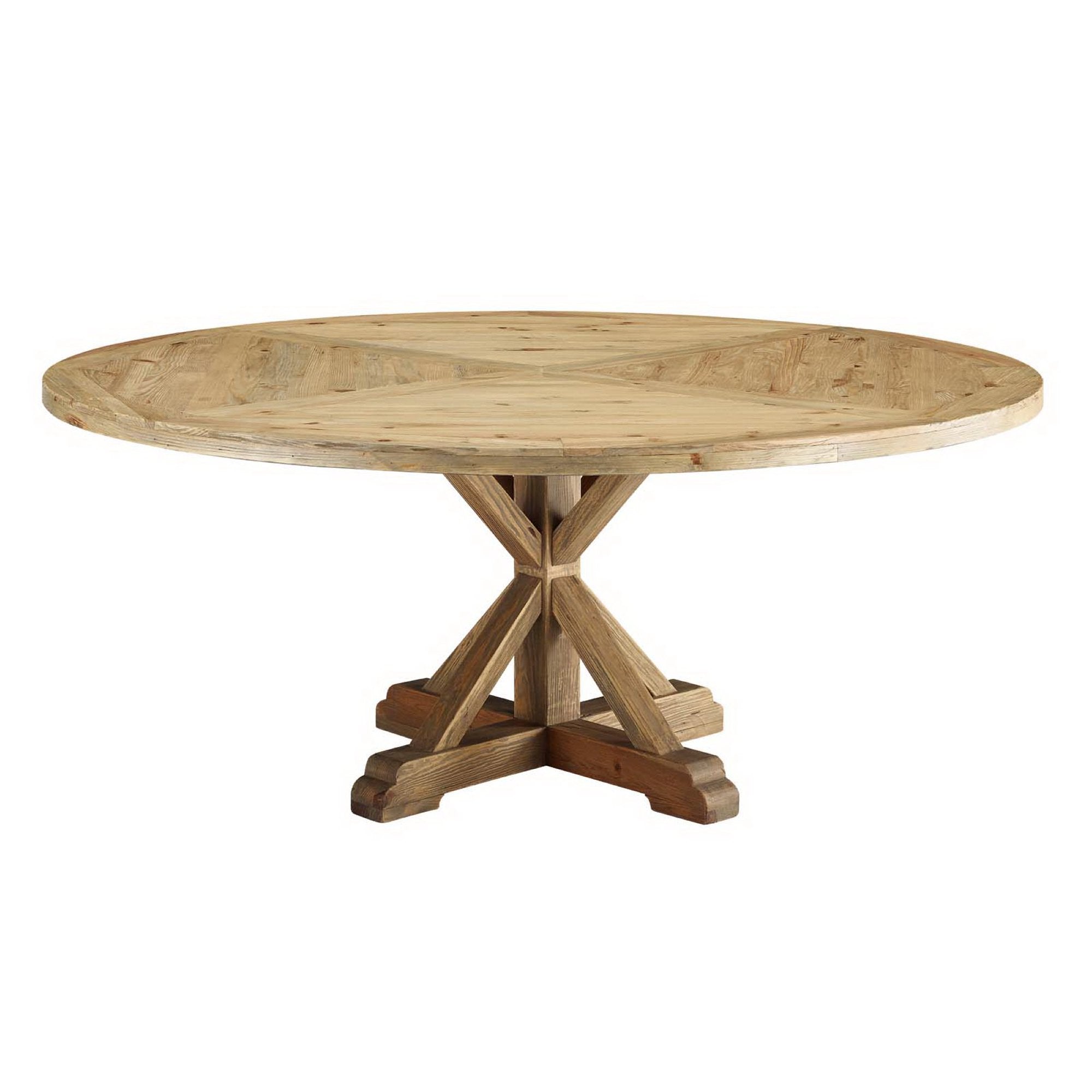 Stitch 71" Round Pine Wood Dining Table by Modway - Best Buy Furniture