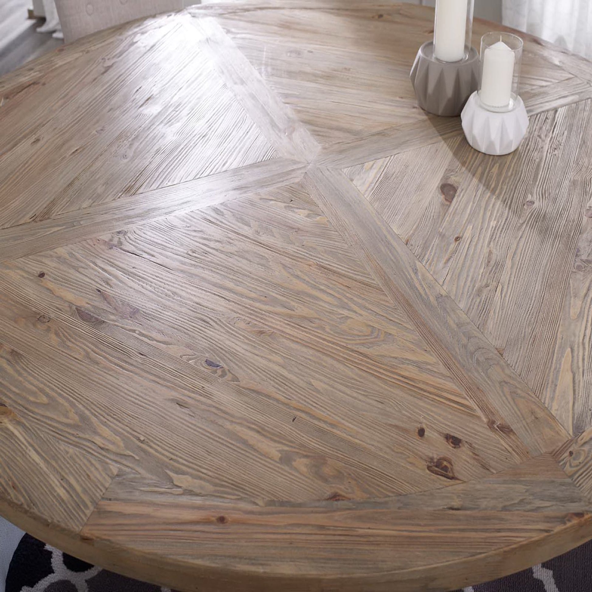 Stitch 71" Round Pine Wood Dining Table by Modway - Best Buy Furniture