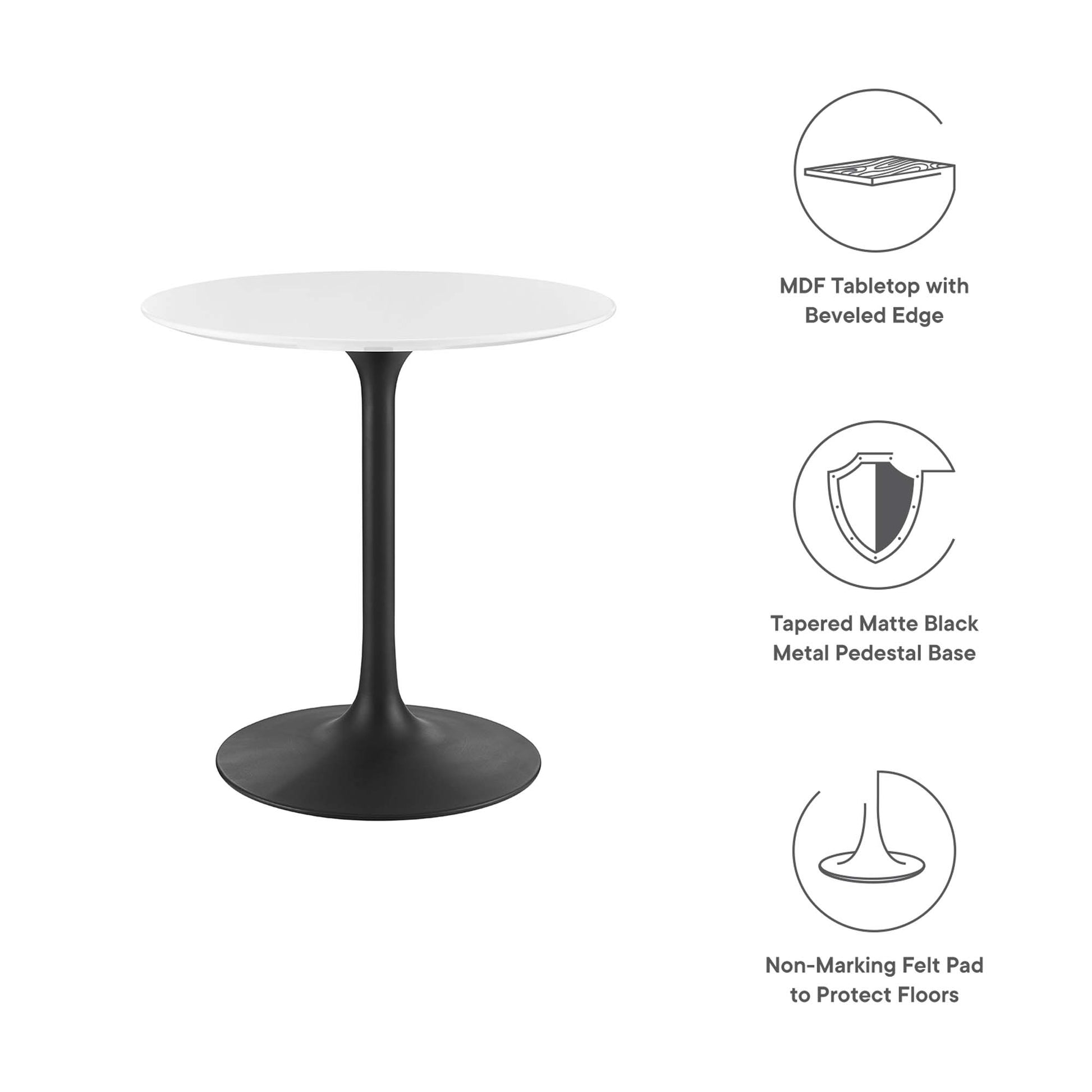Lippa 28" Round Wood Dining Table by Modway - Best Buy Furniture