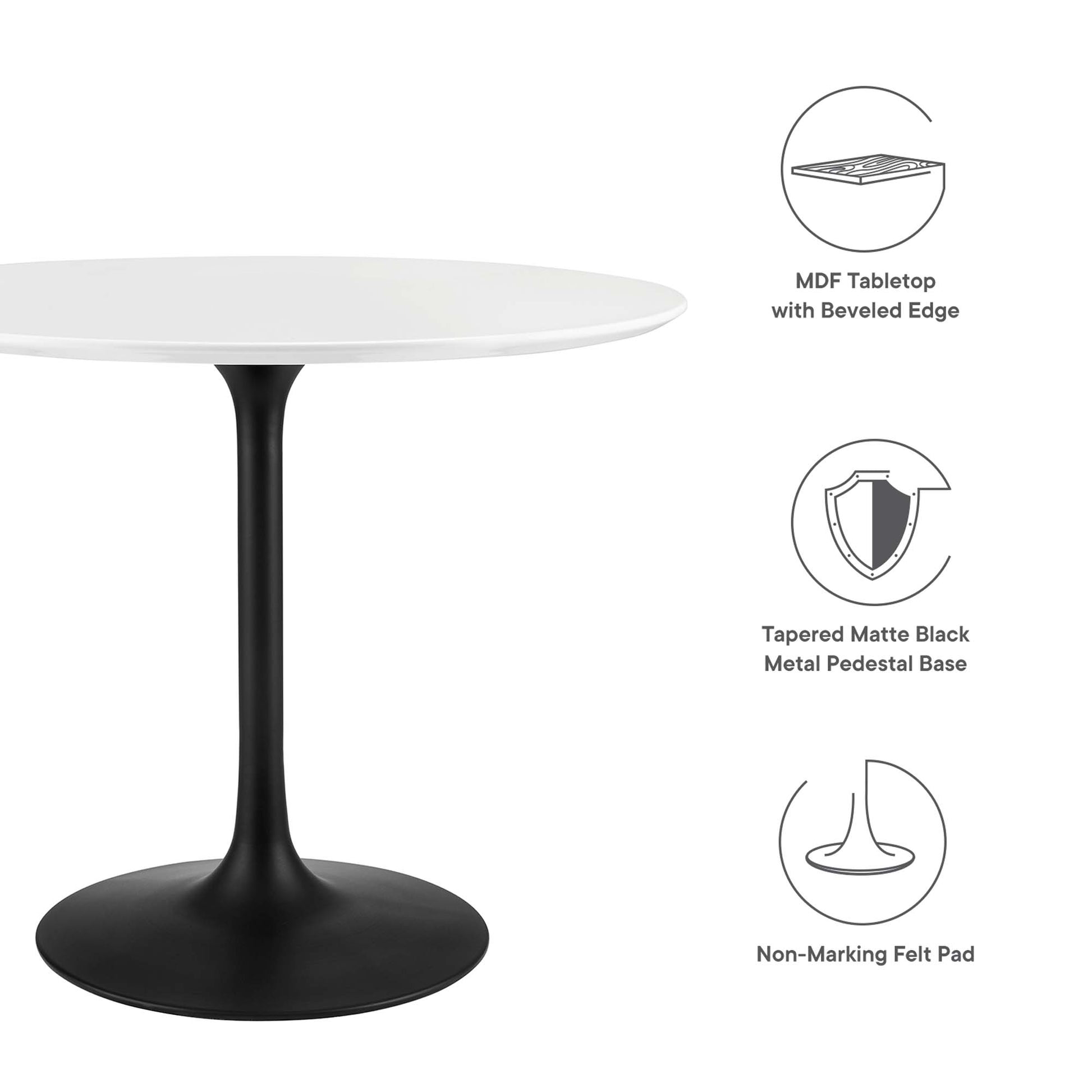 Lippa 36" Round Wood Dining Table by Modway - Best Buy Furniture