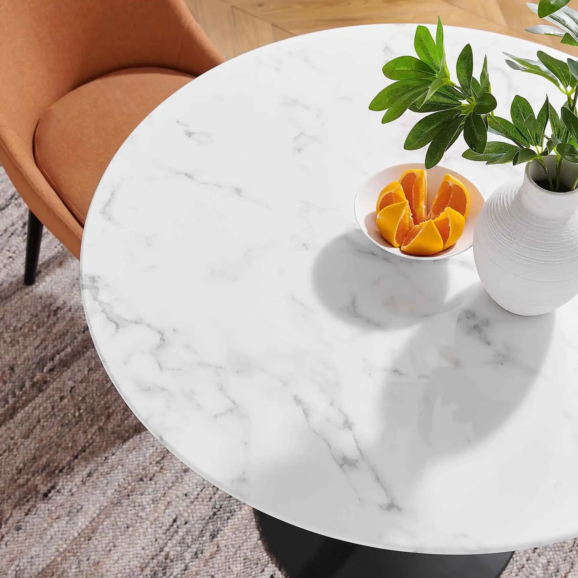 Lippa 36" Round Faux Marble Dining Table by Modway - Best Buy Furniture