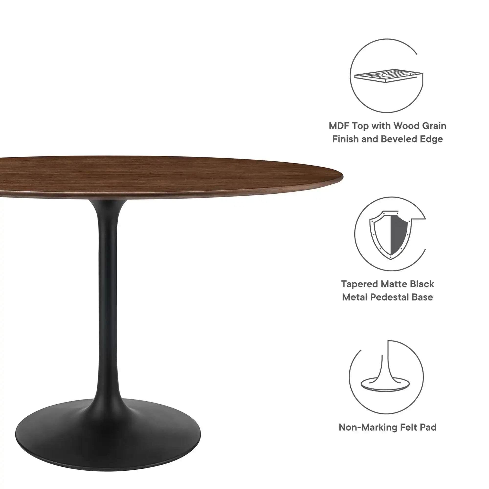 Lippa 48" Oval Wood Dining Table by Modway - Best Buy Furniture