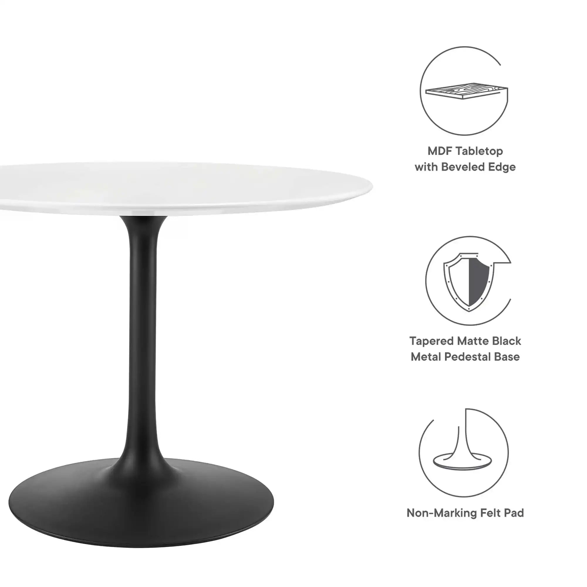 Lippa 40" Round Wood Dining Table by Modway - Best Buy Furniture