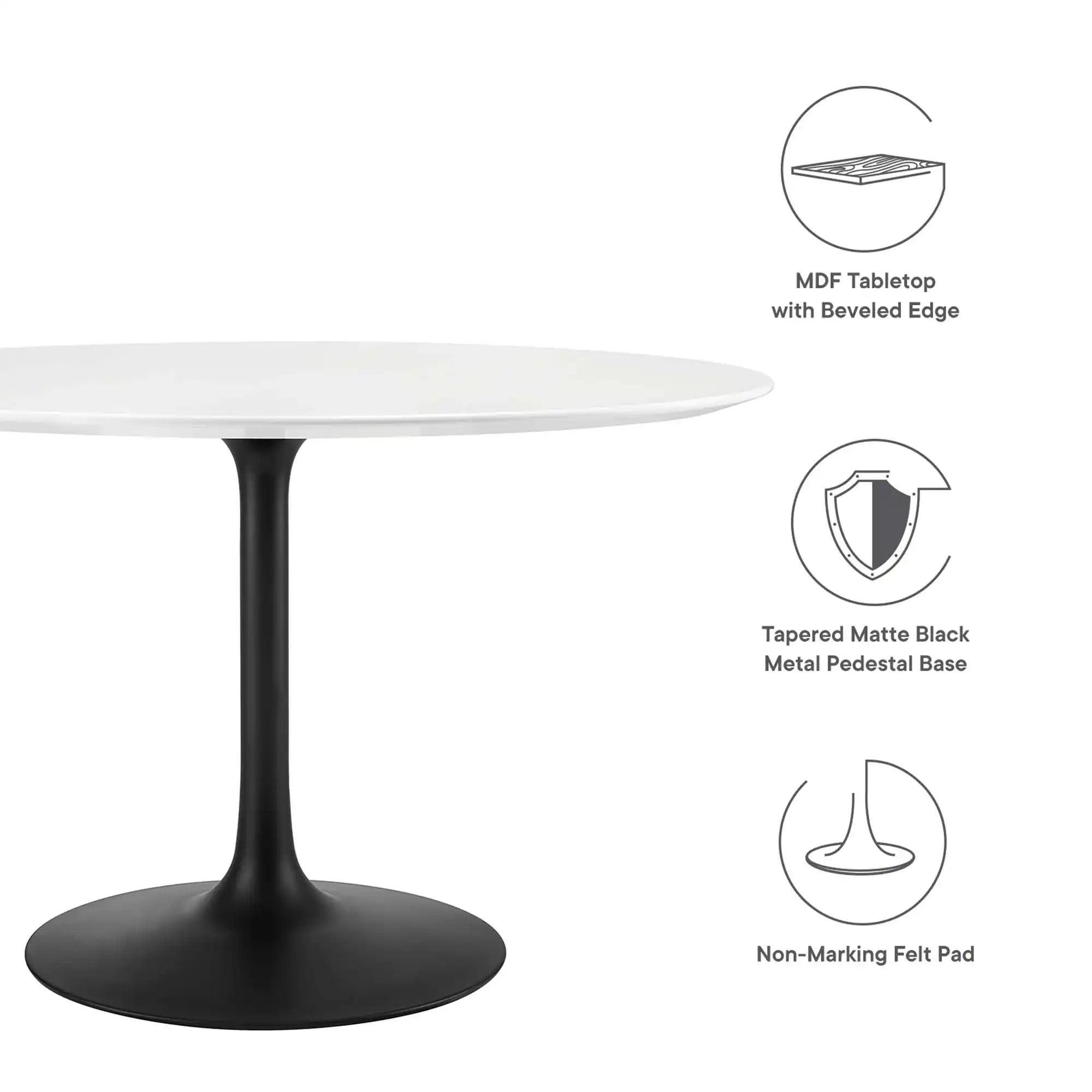 Lippa 48" Round Wood Dining Table by Modway - Best Buy Furniture