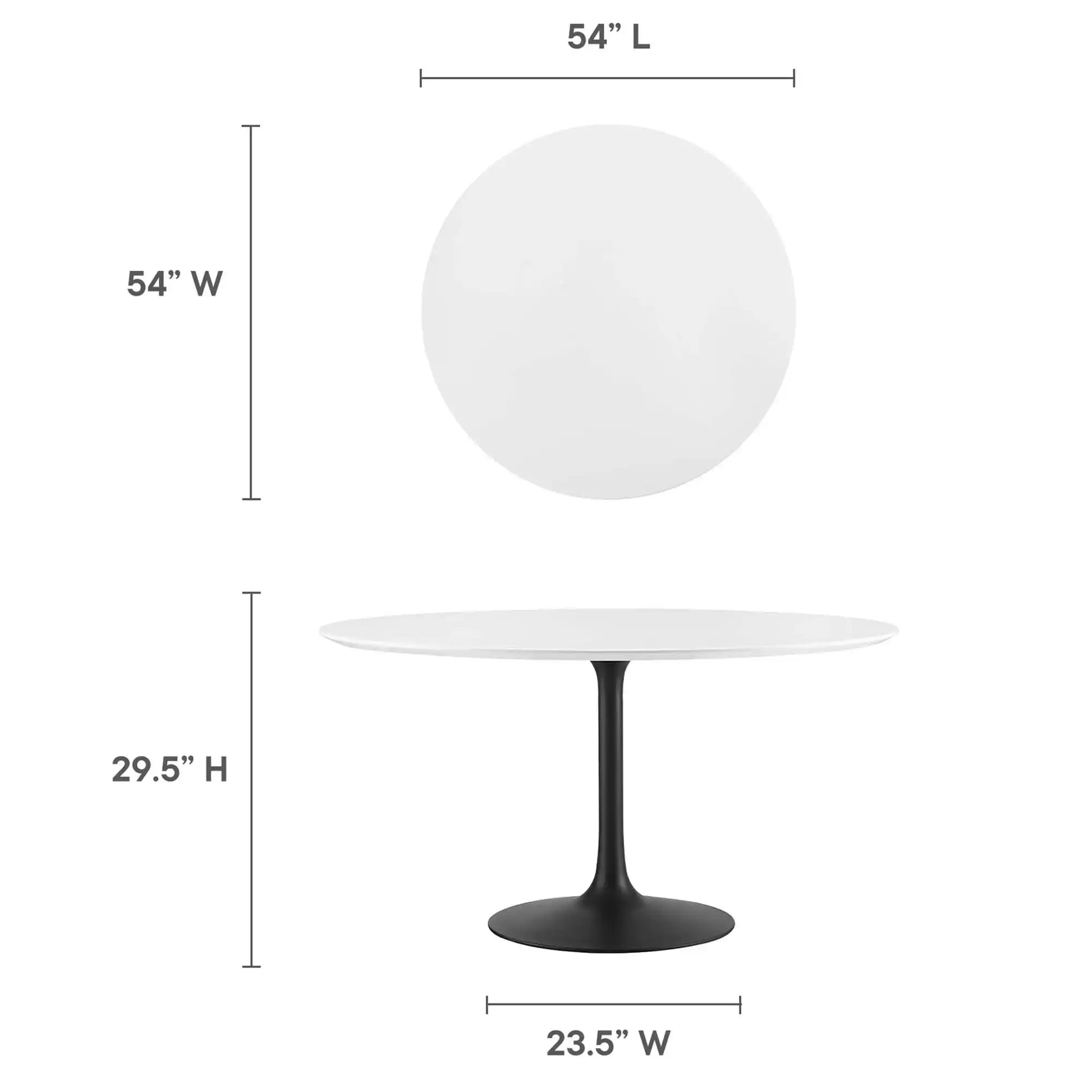Lippa 54" Round Wood Dining Table by Modway - Best Buy Furniture