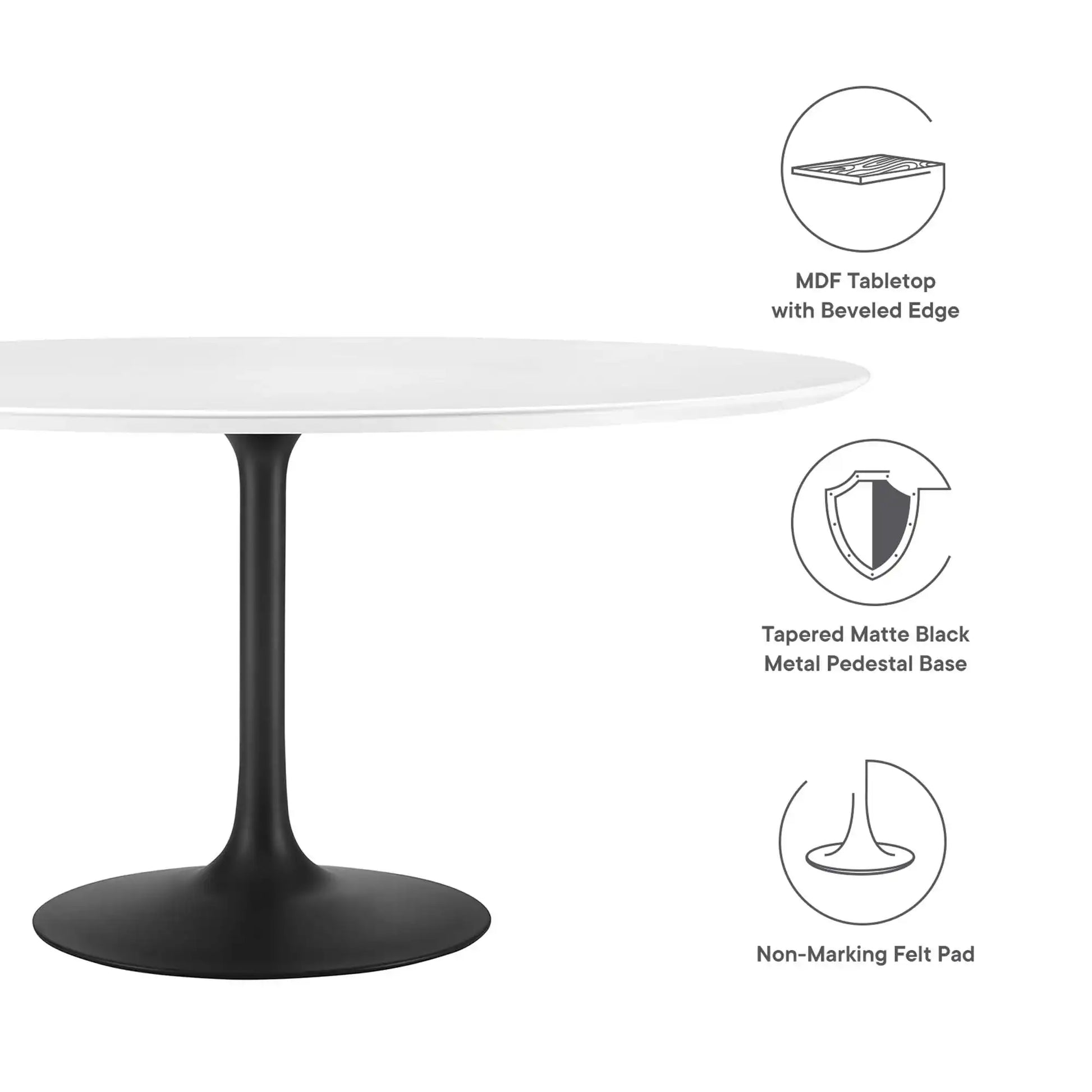 Lippa 60" Round Wood Dining Table by Modway - Best Buy Furniture