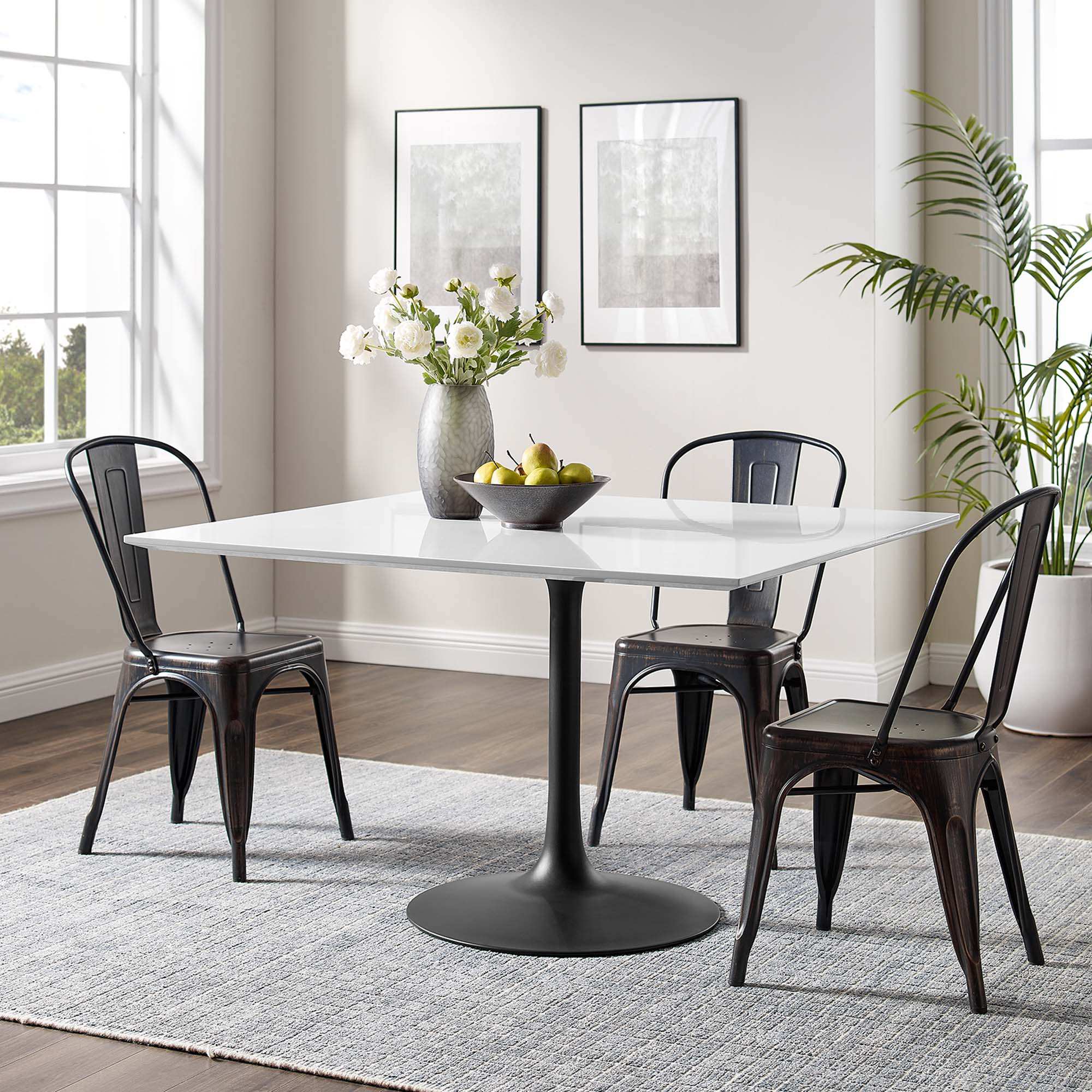 Lippa 48" Square Wood Dining Table by Modway - Best Buy Furniture