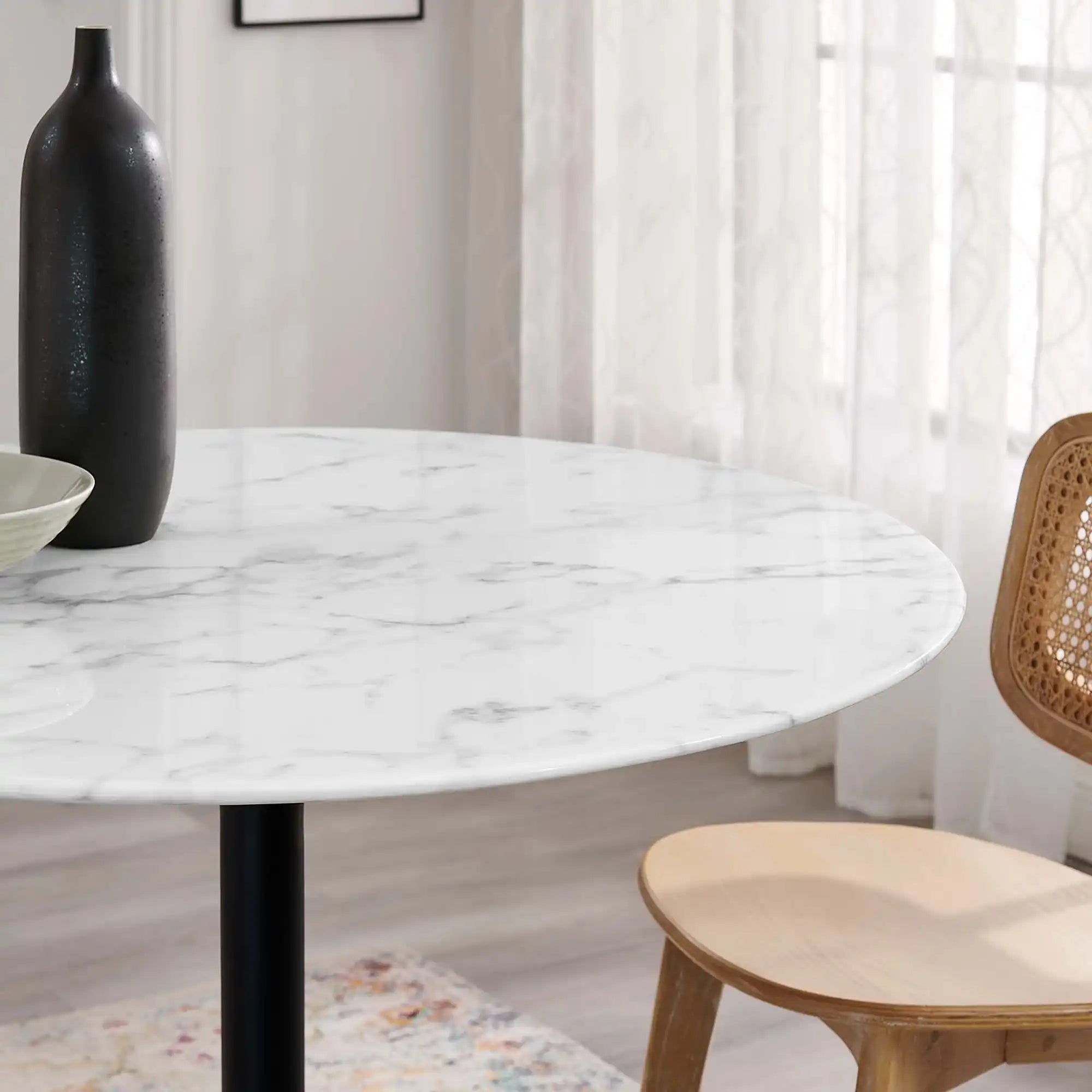 Lippa 40" Round Faux Marble Dining Table by Modway - Best Buy Furniture