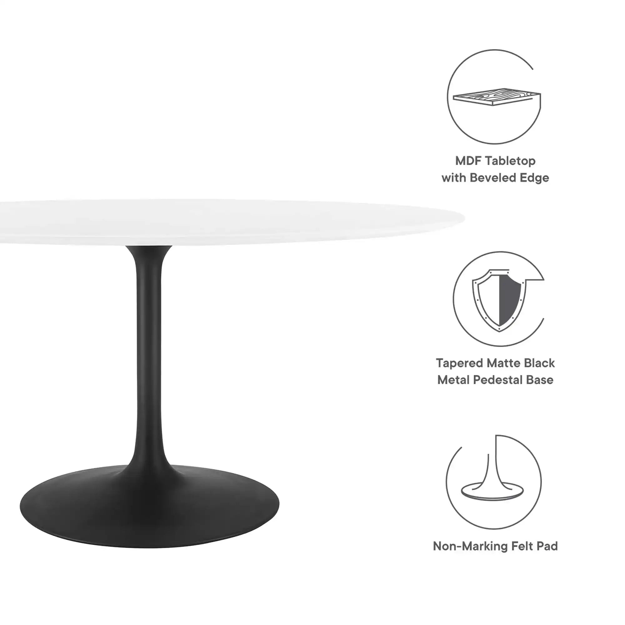 Lippa 60" Oval Wood Dining Table by Modway - Best Buy Furniture