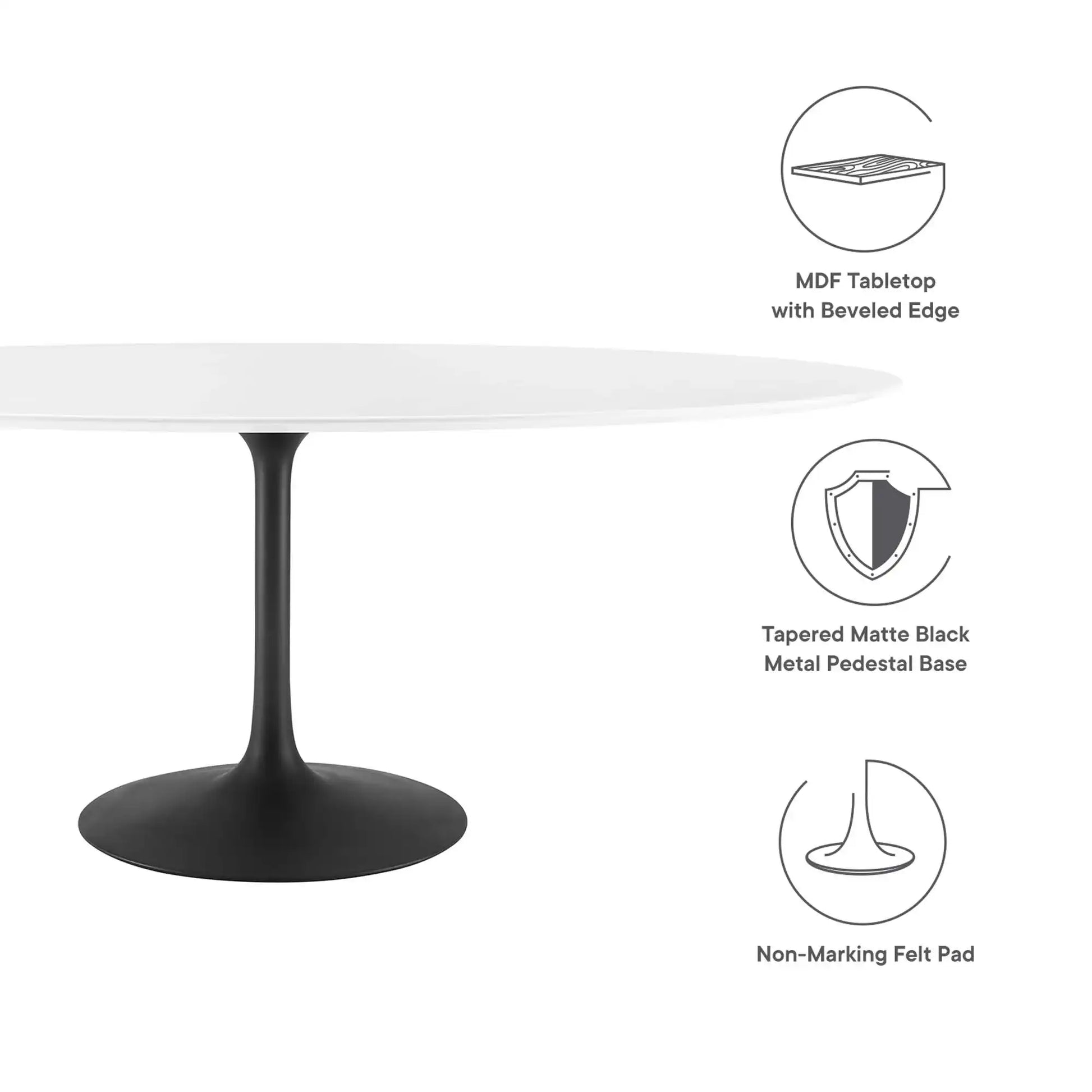 Lippa 78" Oval Wood Dining Table by Modway - Best Buy Furniture