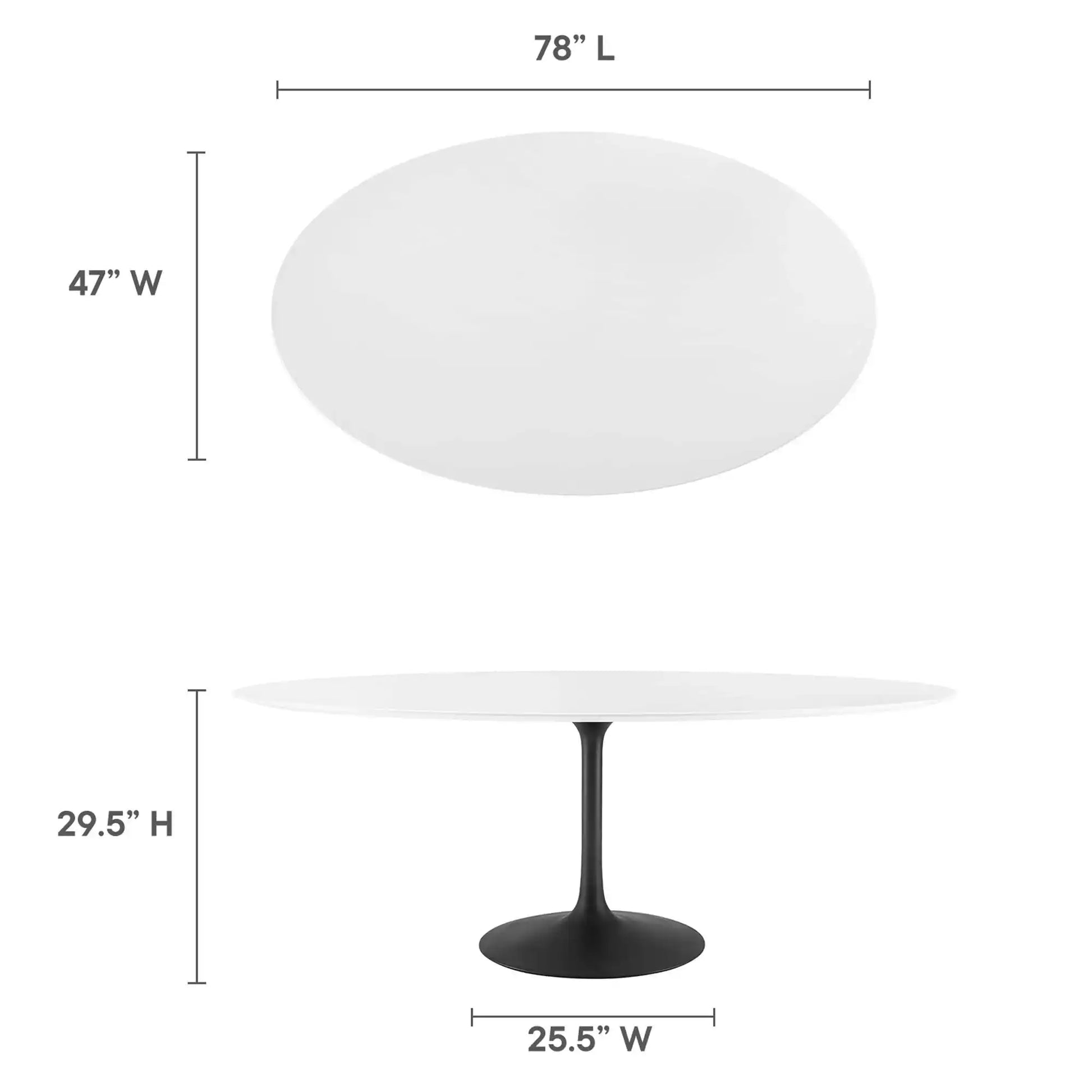 Lippa 78" Oval Wood Dining Table by Modway - Best Buy Furniture