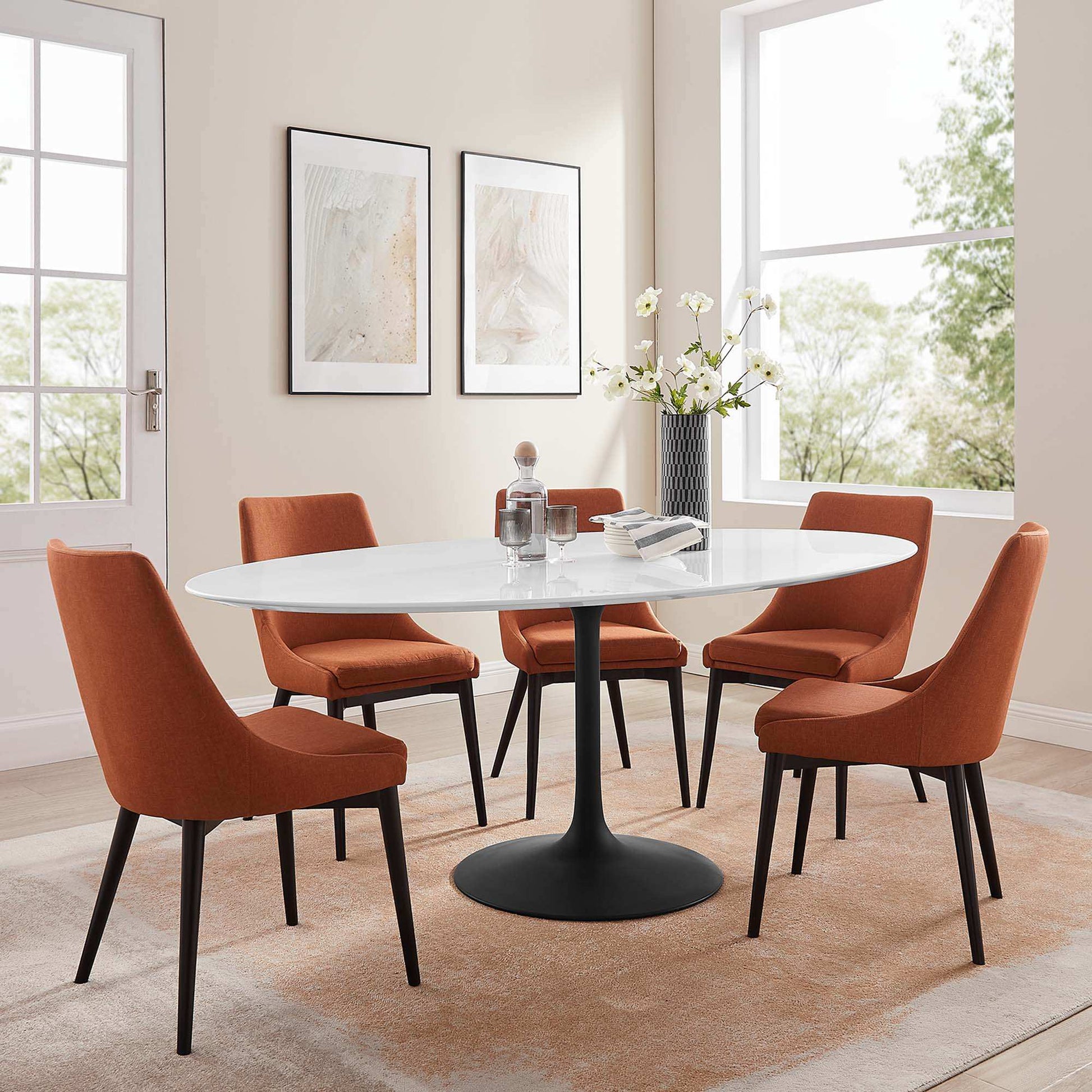 Lippa 78" Oval Wood Dining Table by Modway - Best Buy Furniture