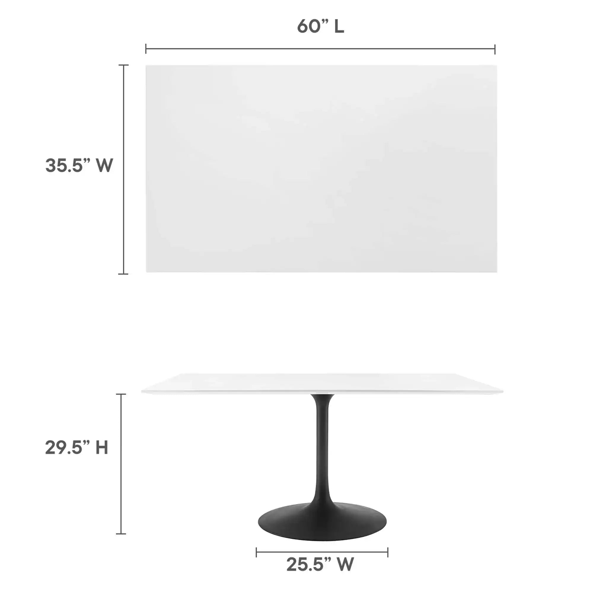 Lippa 60" Rectangle Wood Dining Table by Modway - Best Buy Furniture