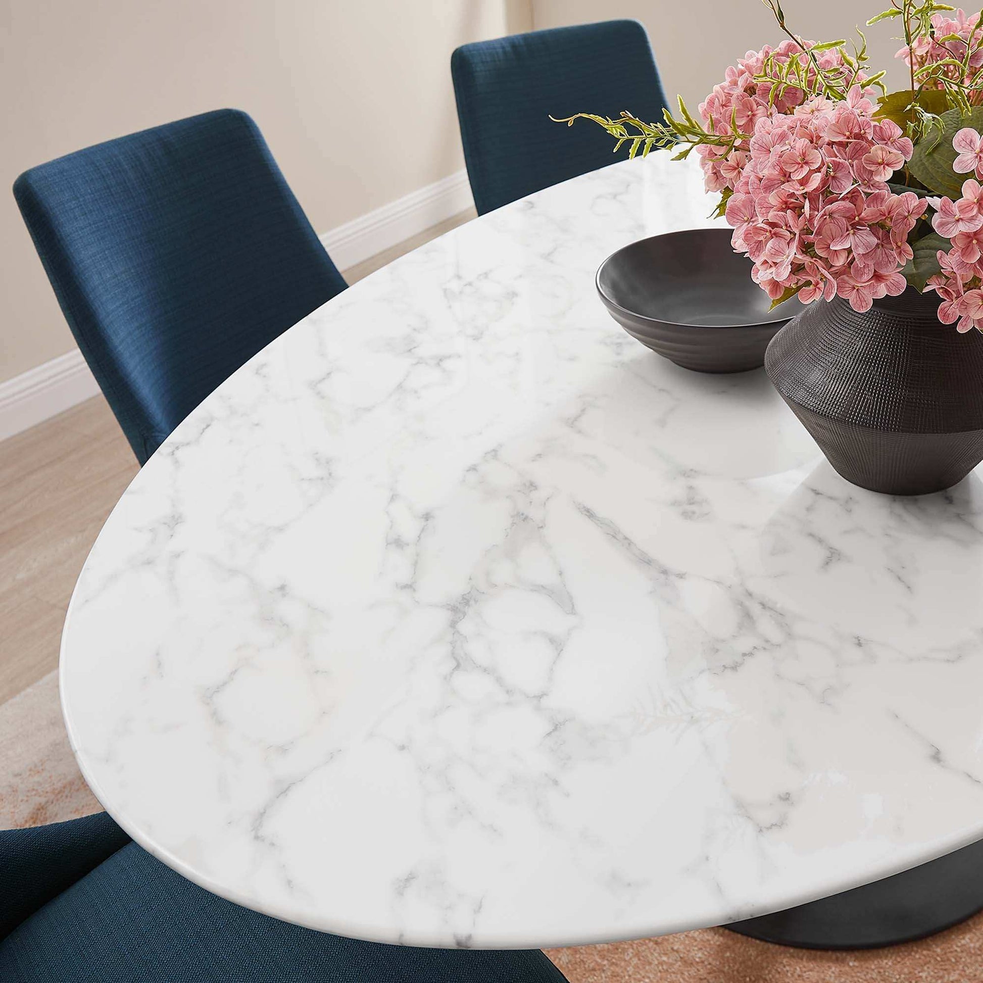 Lippa 78" Oval Faux Marble Dining Table by Modway - Best Buy Furniture