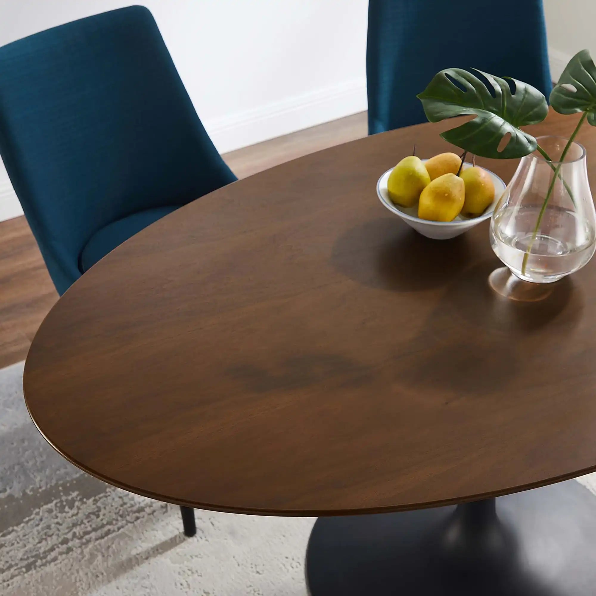 Lippa 60" Oval Walnut Wood Dining Table by Modway - Best Buy Furniture