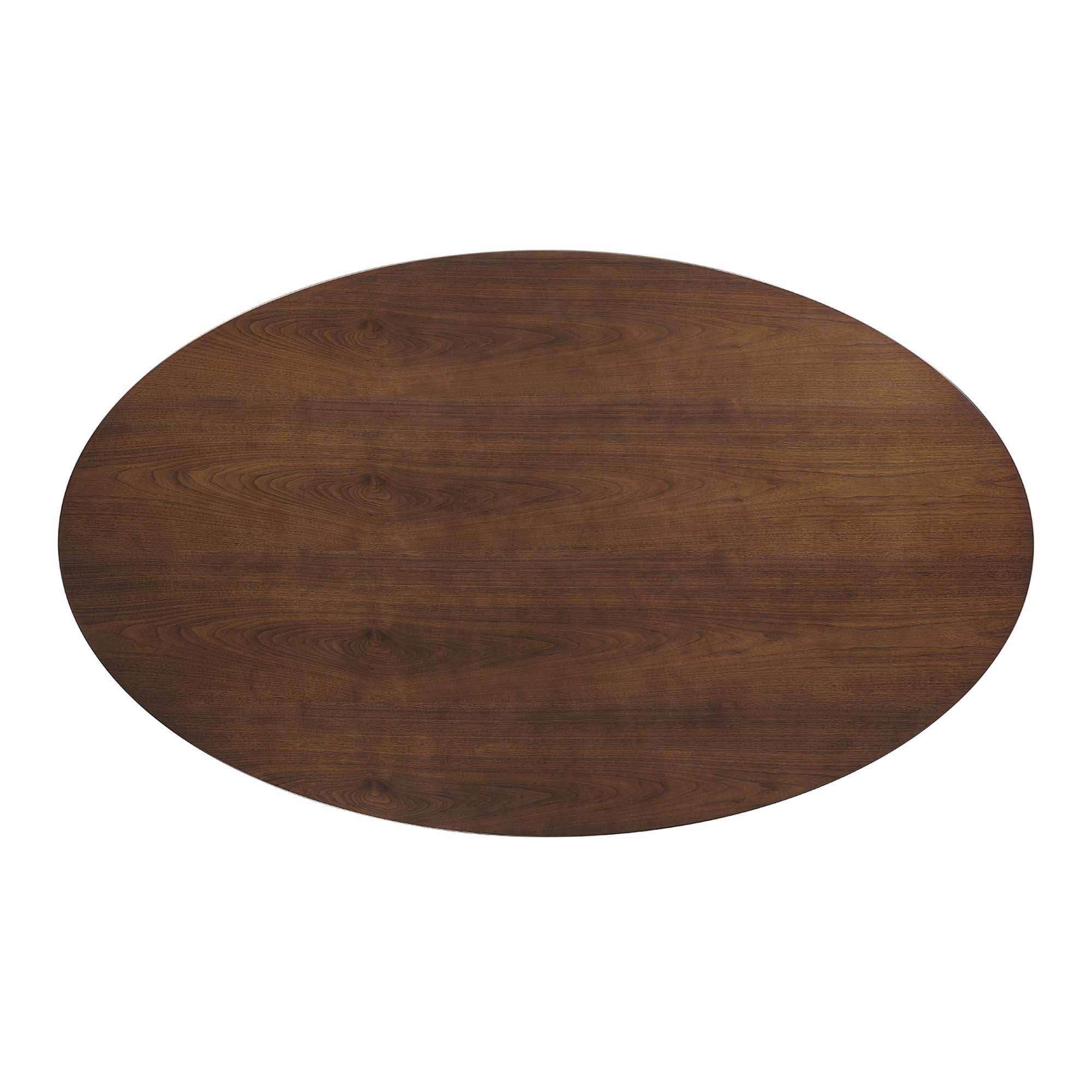 Lippa 78" Oval Walnut Wood Dining Table by Modway - Best Buy Furniture