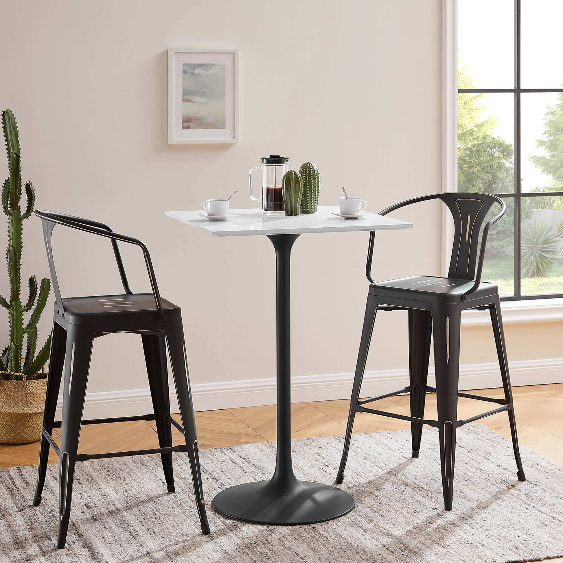 Lippa 28" Square Wood Bar Table by Modway - Best Buy Furniture