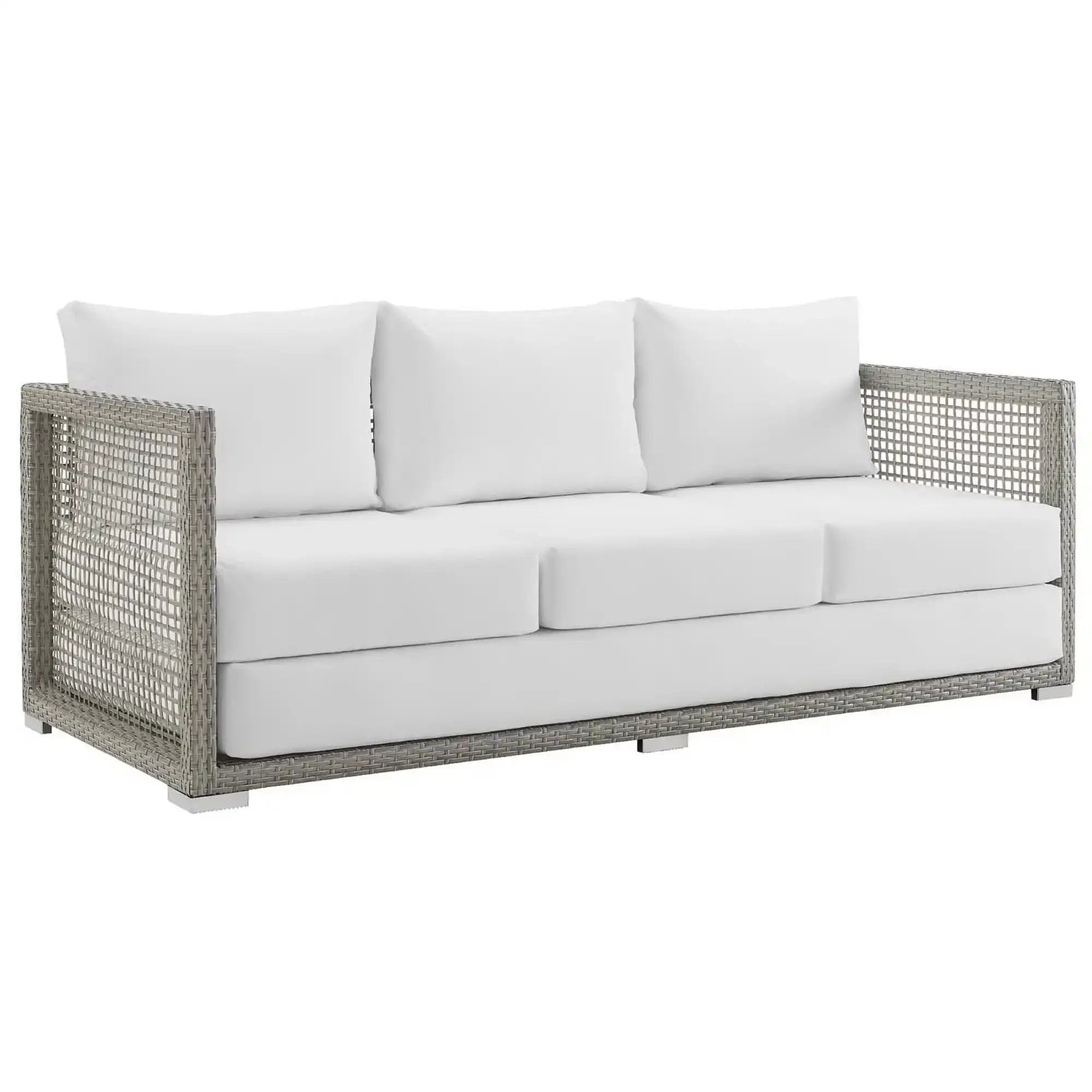 Aura 6 Piece Outdoor Patio Wicker Rattan Set by Modway - Best Buy Furniture