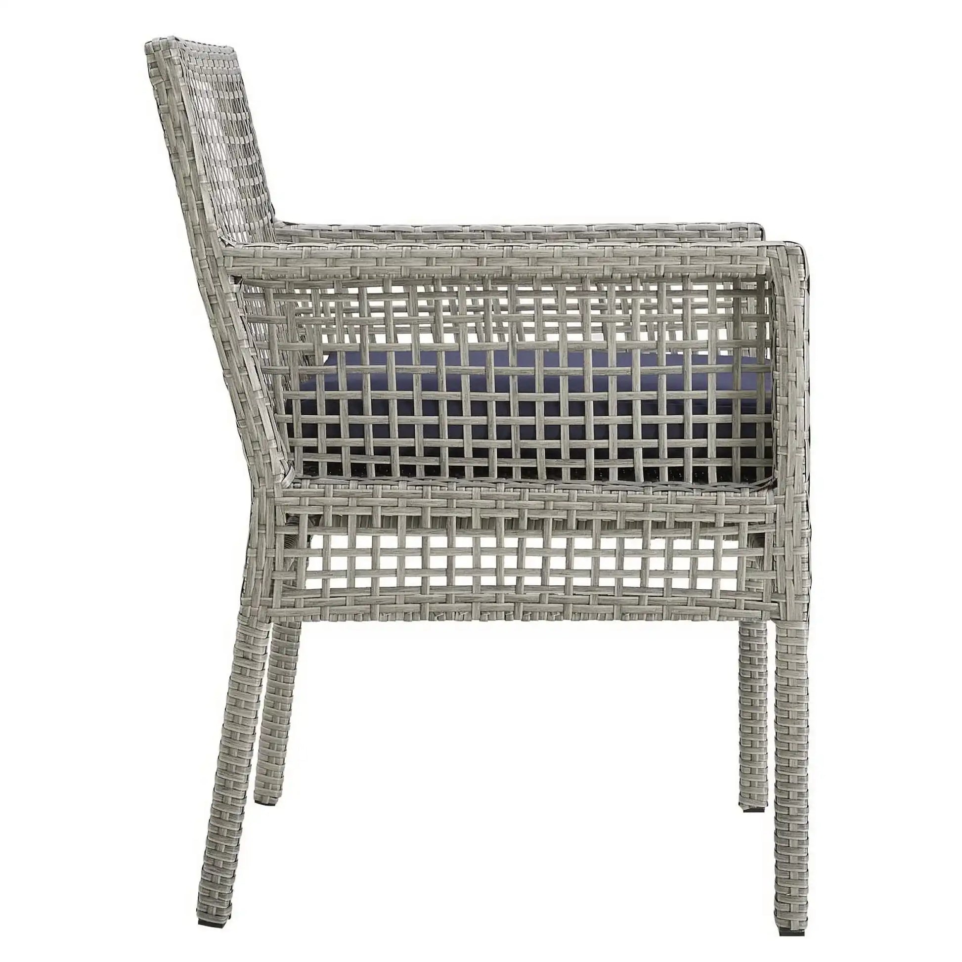 Aura 7 Piece Outdoor Patio Wicker Rattan Set by Modway - Best Buy Furniture