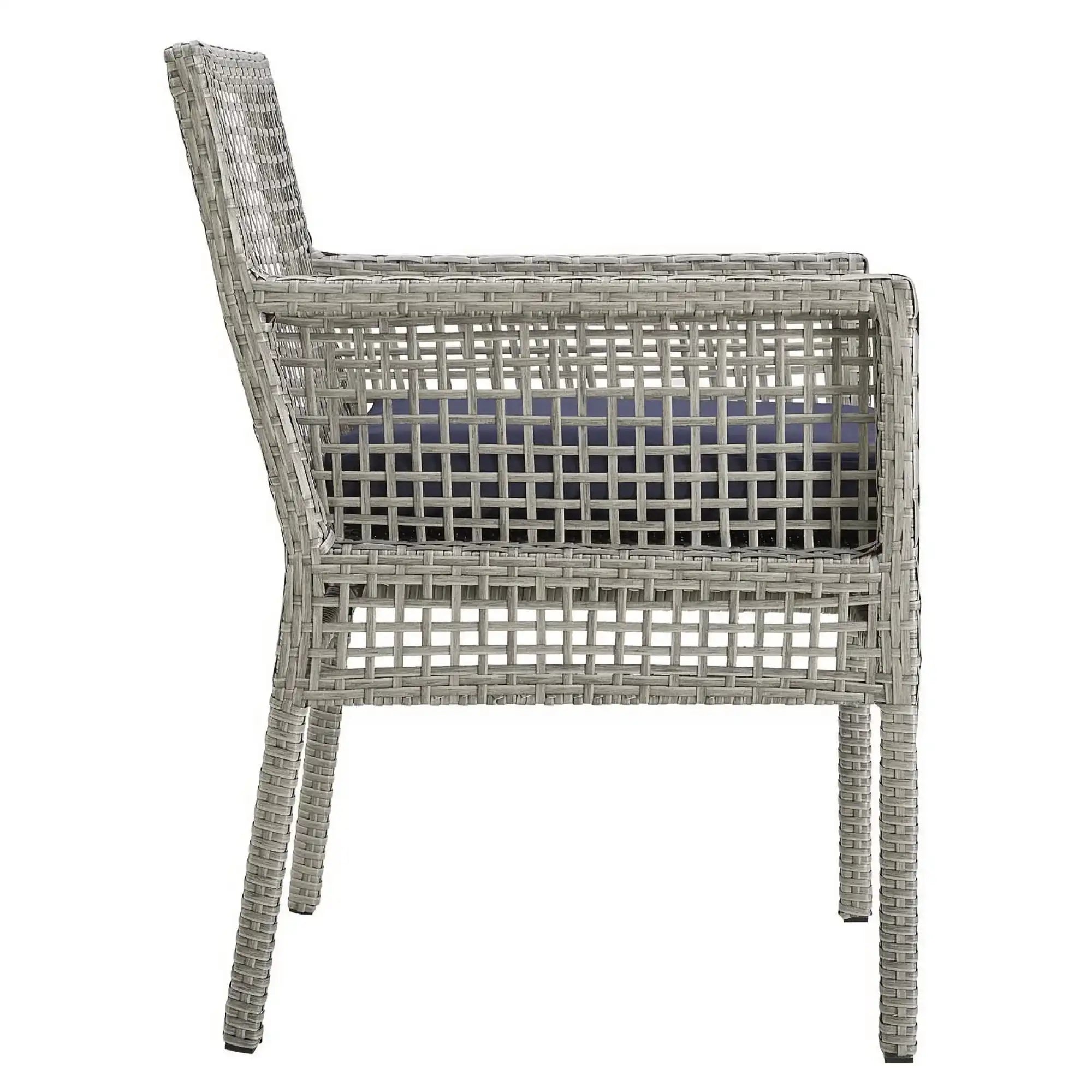 Aura Outdoor Patio Wicker Rattan Dining Armchair Set of 2 by Modway - Best Buy Furniture