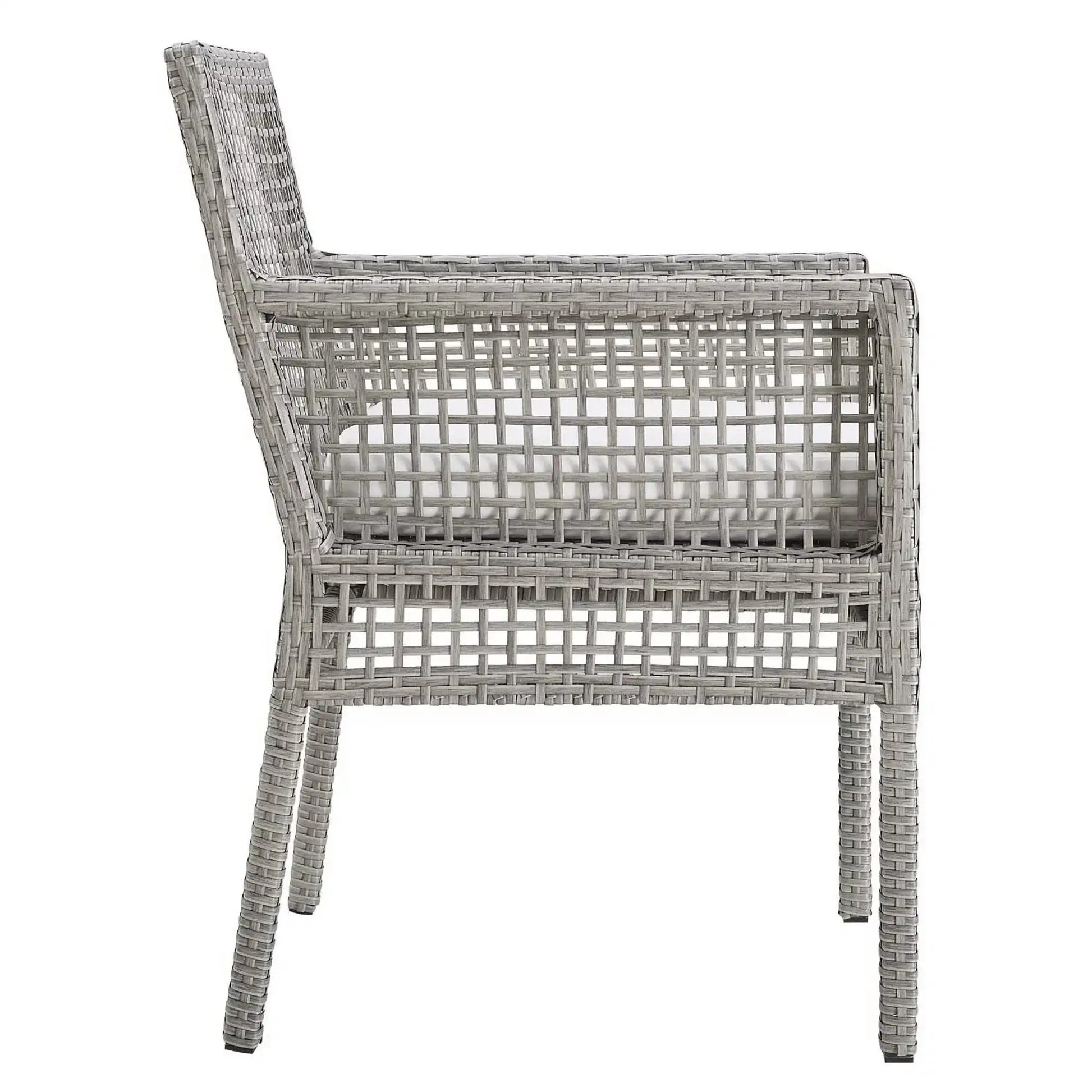 Aura Outdoor Patio Wicker Rattan Dining Armchair Set of 2 by Modway - Best Buy Furniture