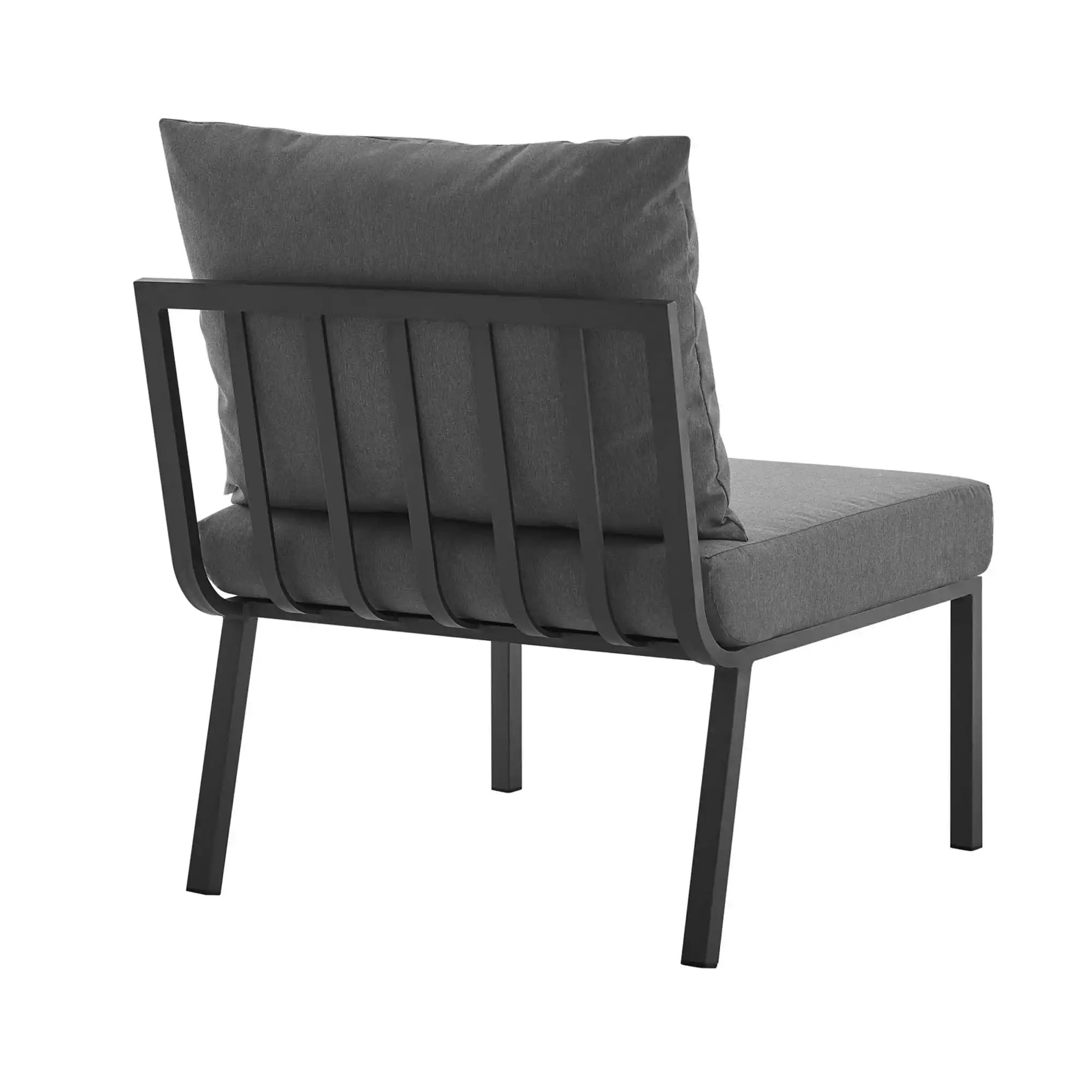 Riverside Outdoor Patio Aluminum Armless Chair by Modway - Best Buy Furniture