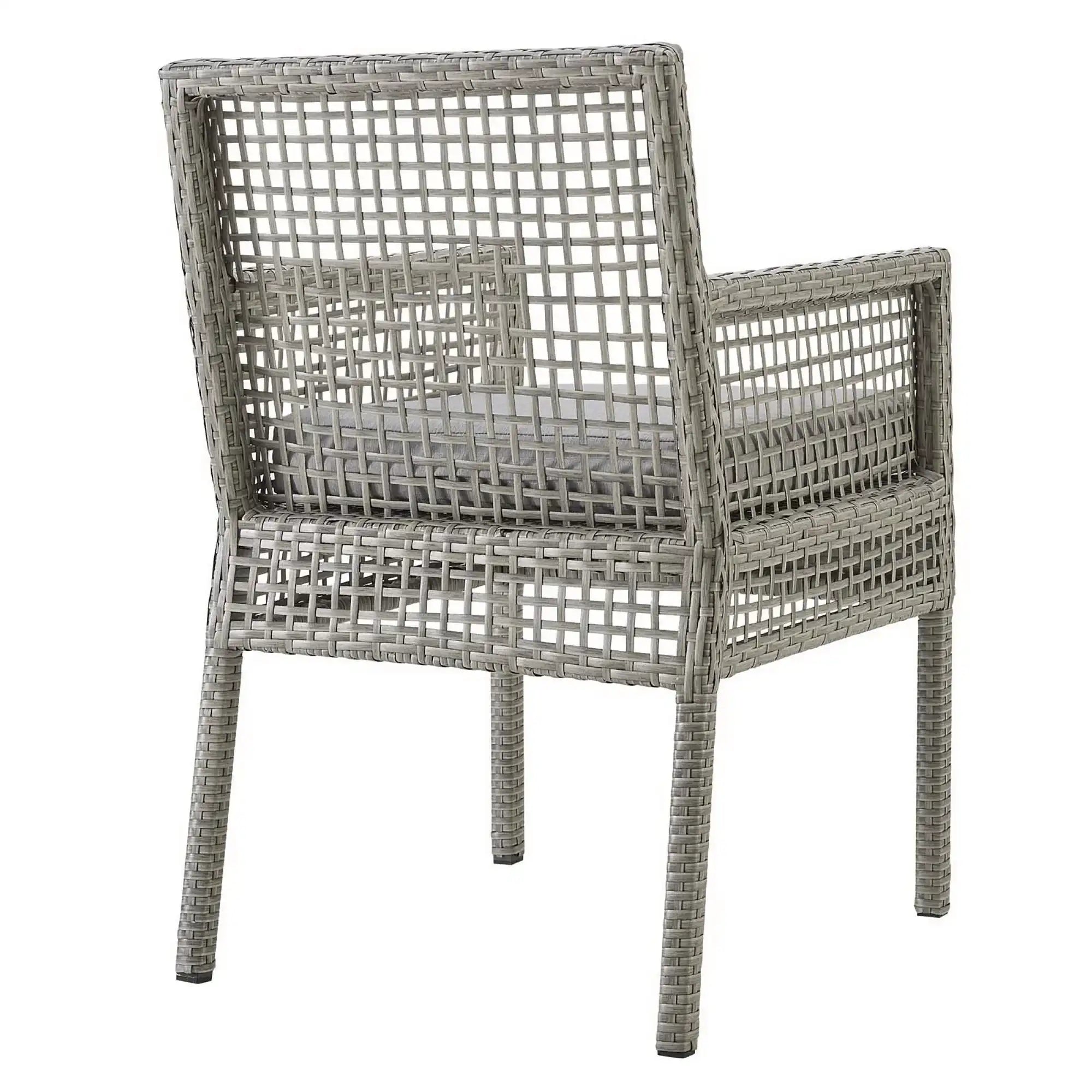 Aura Outdoor Patio Wicker Rattan Dining Armchair Set of 4 by Modway - Best Buy Furniture