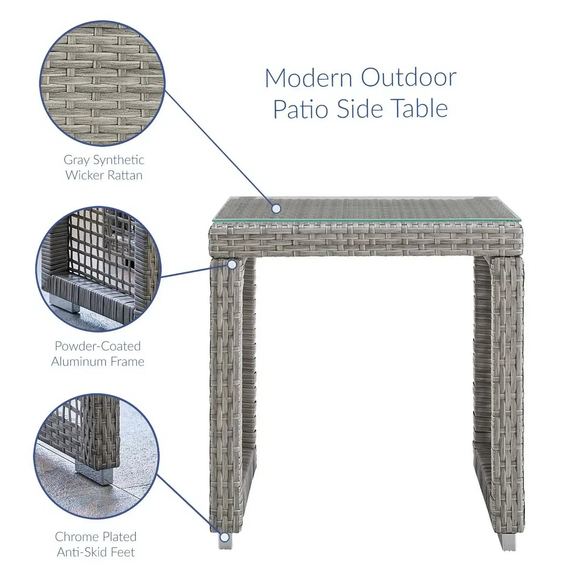 Aura 3 Piece Outdoor Patio Wicker Rattan Set by Modway - Best Buy Furniture