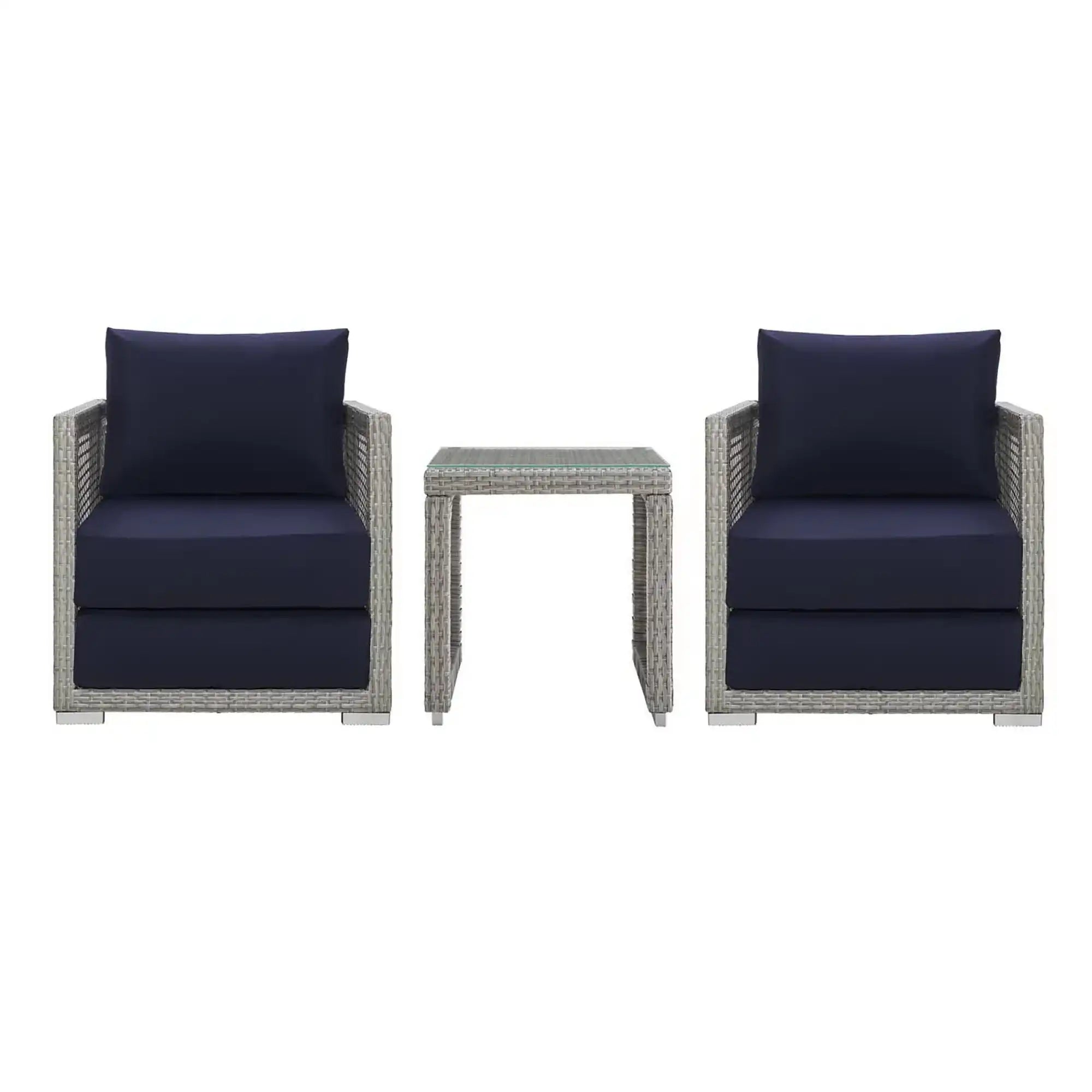 Aura 3 Piece Outdoor Patio Wicker Rattan Set by Modway - Best Buy Furniture
