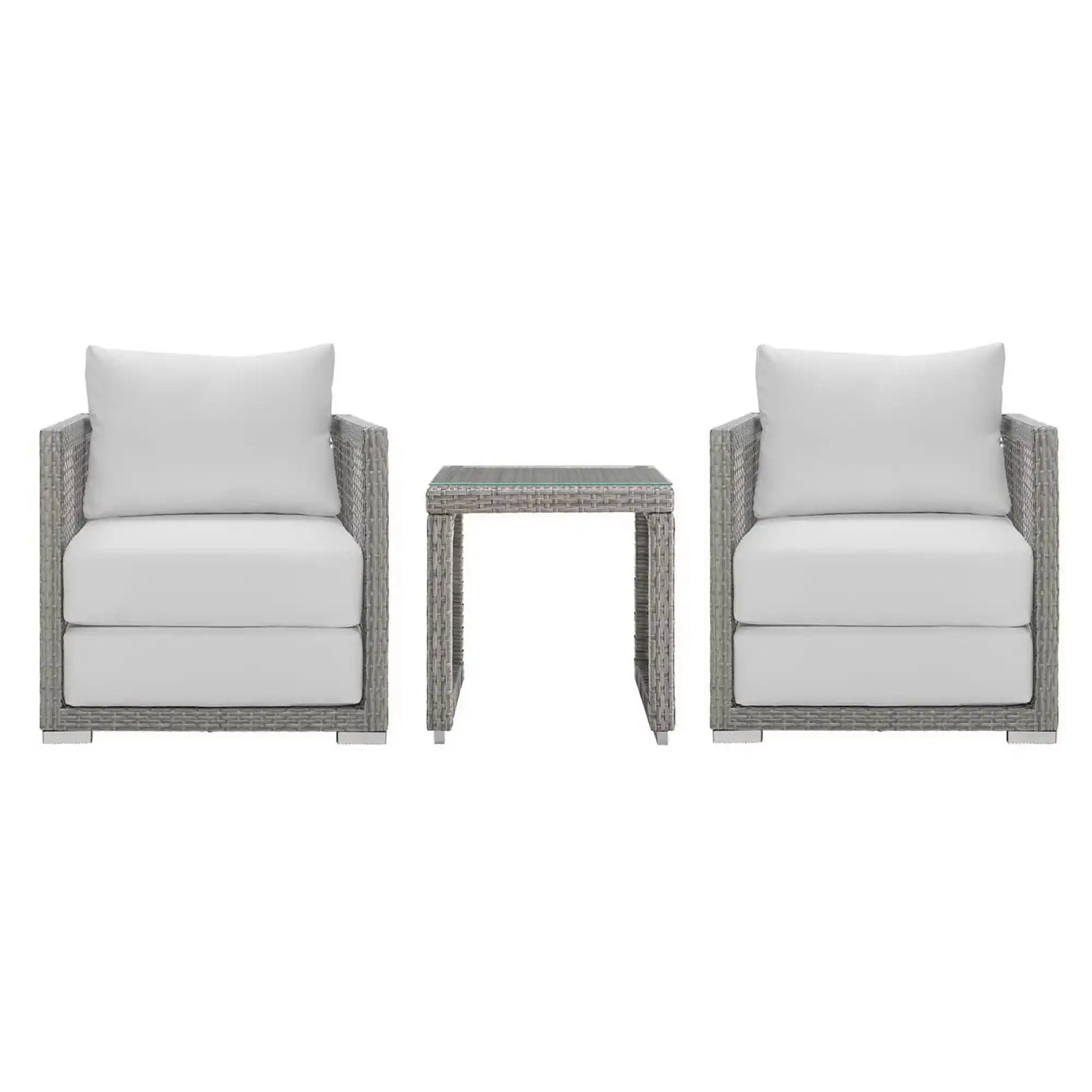 Aura 3 Piece Outdoor Patio Wicker Rattan Set by Modway - Best Buy Furniture